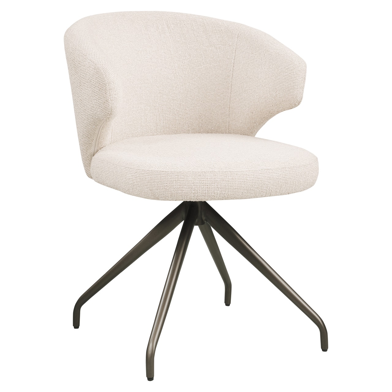 Richmond interiors eetkamerstoel Milly draaibaar met arm biscotti