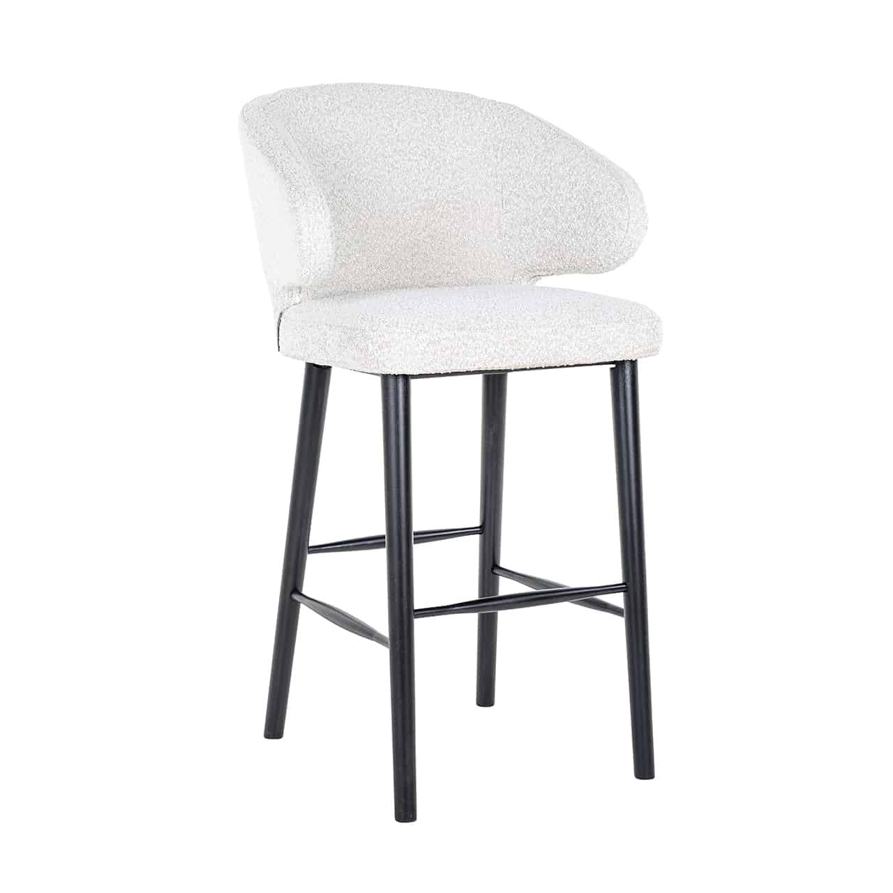 Richmond Interiors barstoel Indigo white bouclé