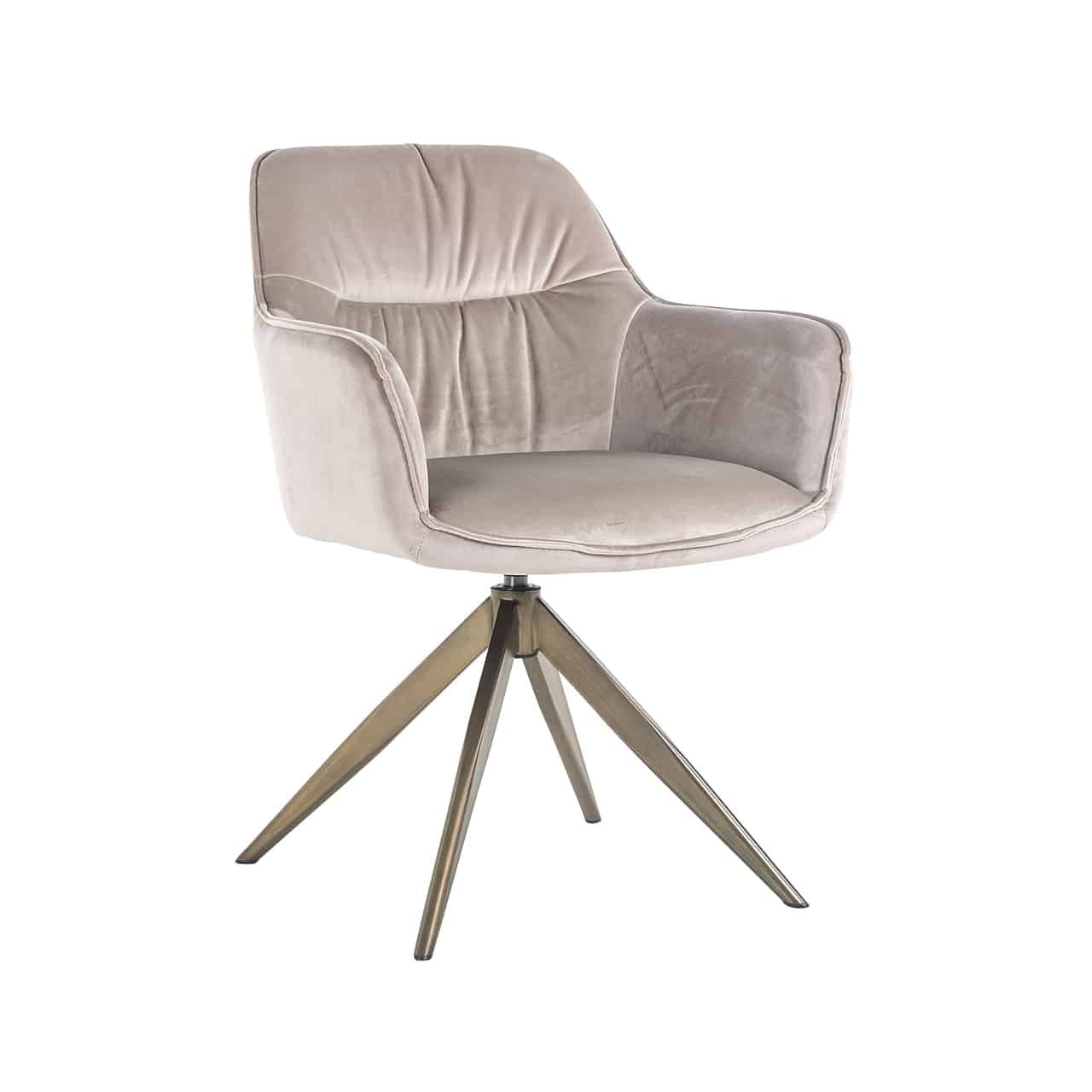 Richmond Interiors eetkamerstoel Aline draaibaar met arm khaki