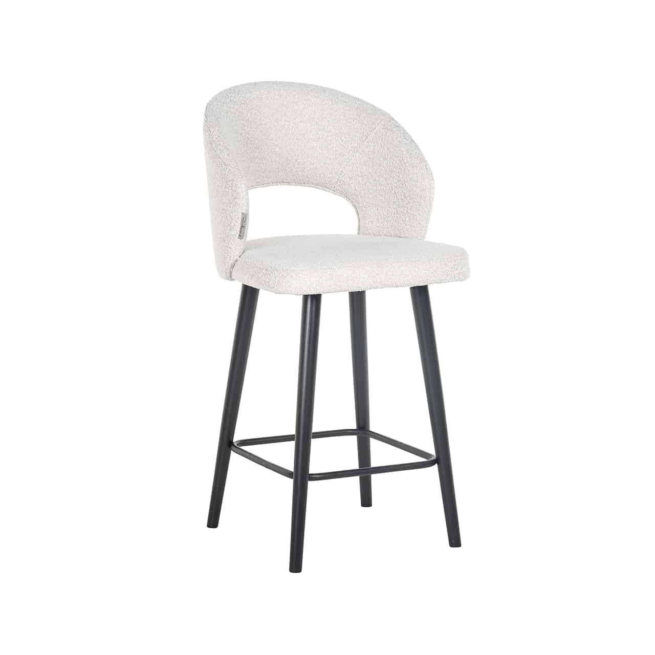 Richmond Interiors barstoel Savoy laag white bouclé