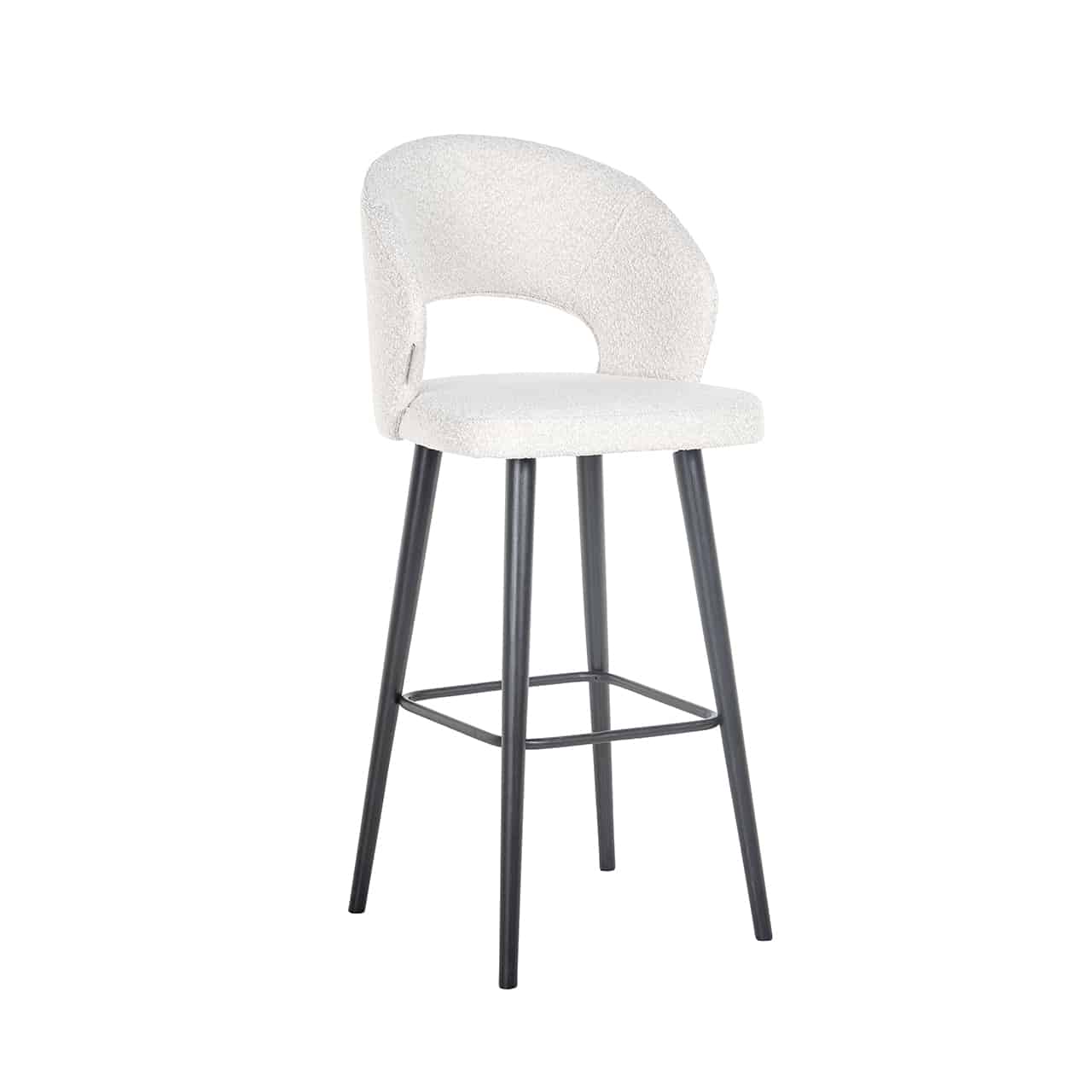 Richmond Interiors barstoel Savoy hoog white bouclé
