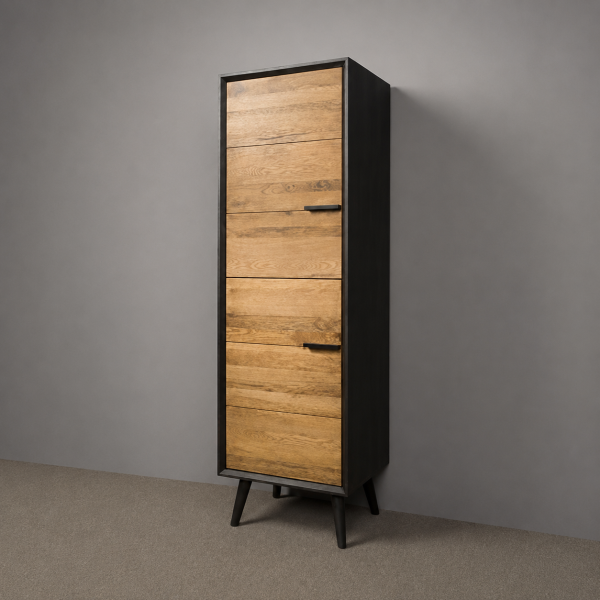 SHOWMODEL Tower Living opbergkast Bresso eiken ( deur links draaiend) 55x45x174 cm