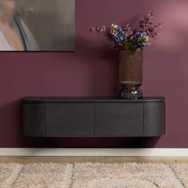 Starfurn tv meubel Excellent zwart 120x35x30 cm mangohout
