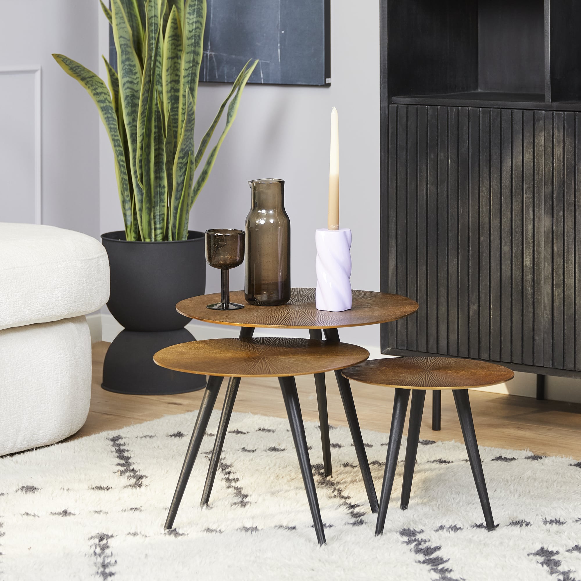 Starfurn Bijzettafel Ryas | 49 cm | Set van 3