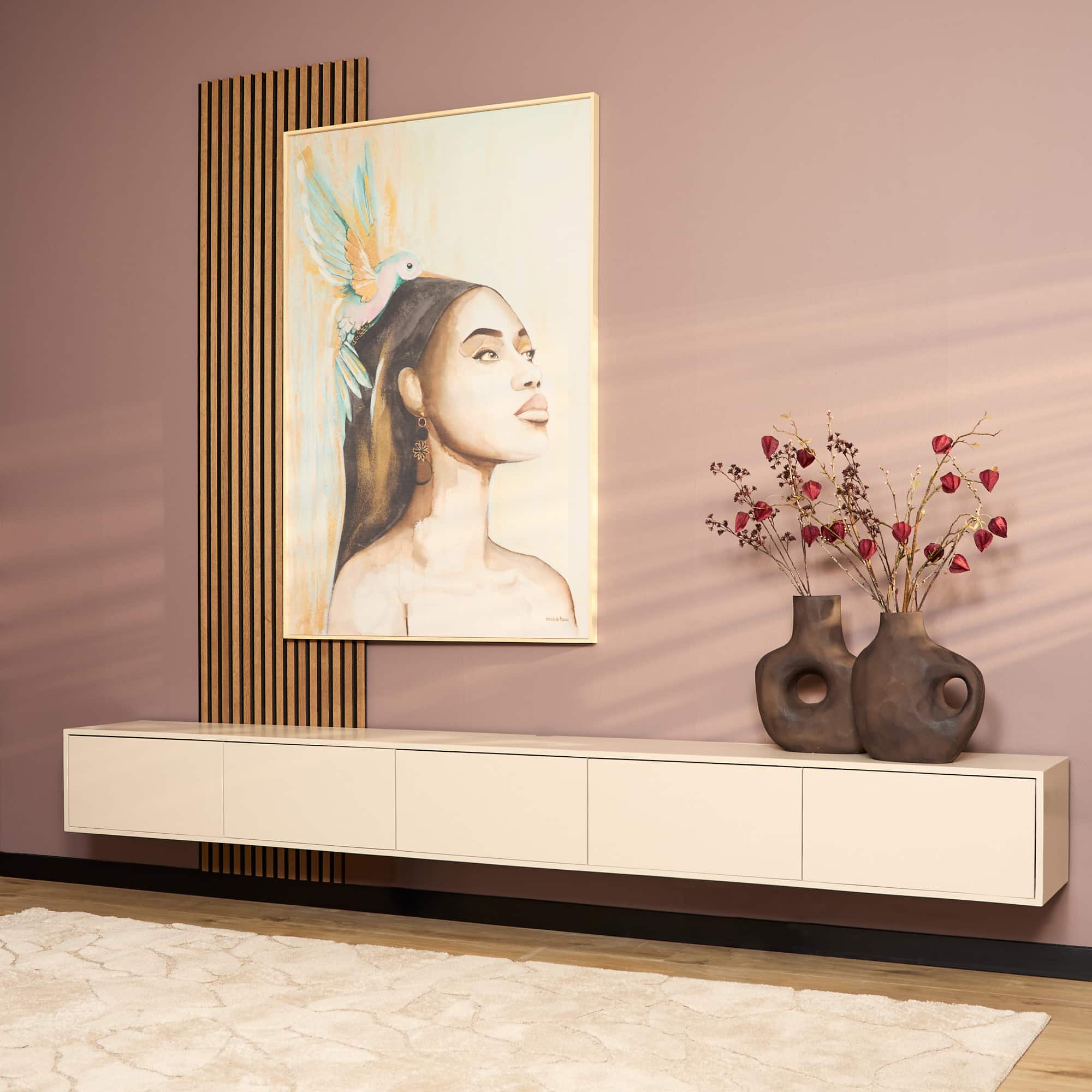 Starfurn Zwevend tv meubel Vision Sand | 280 cm