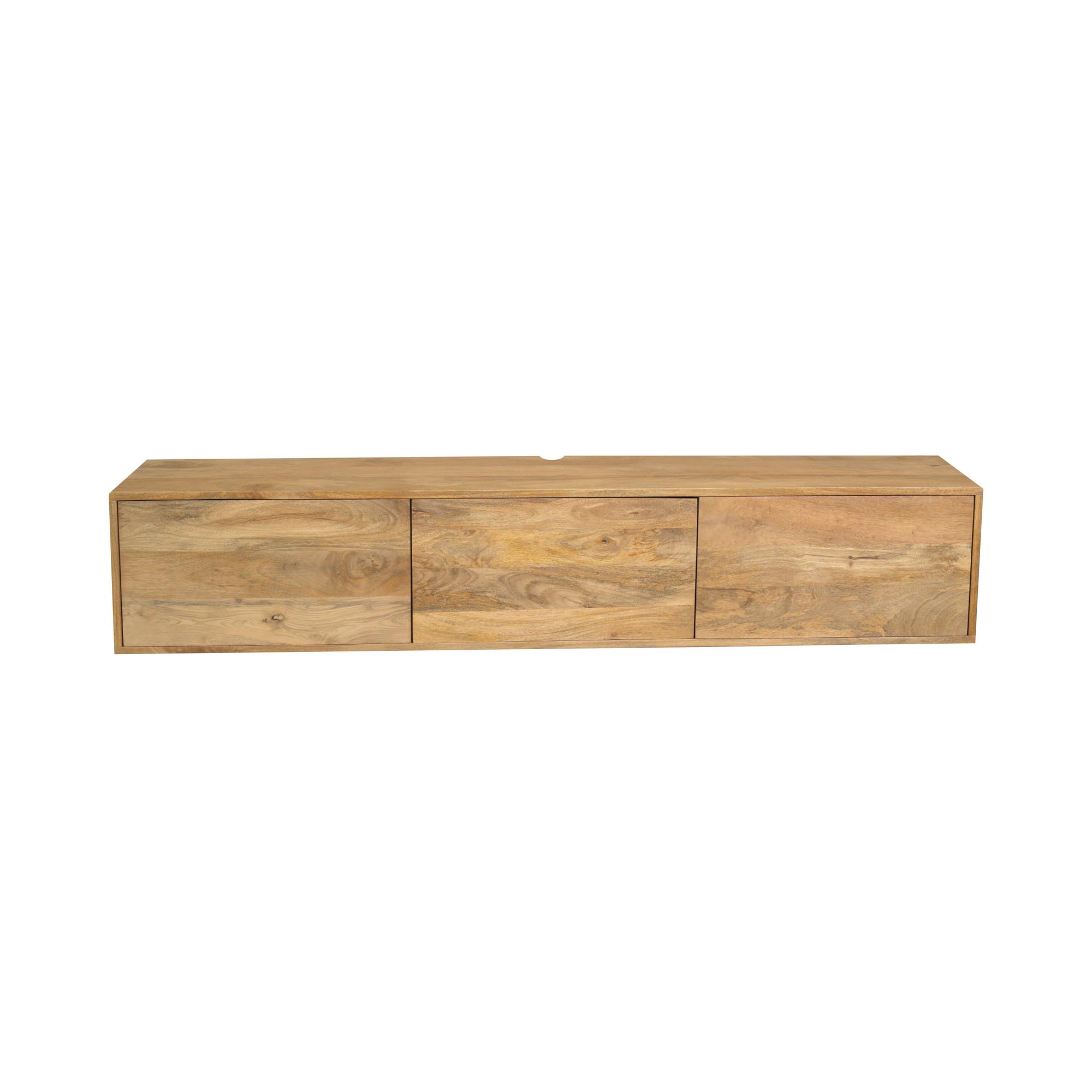 Starfurn Zwevend tv meubel Vision Licht Mangohout 160 cm