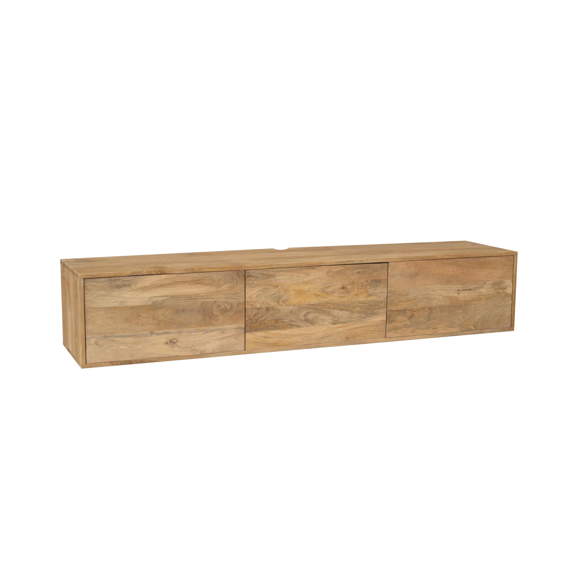 Starfurn Zwevend tv meubel Vision Licht Mangohout 160 cm