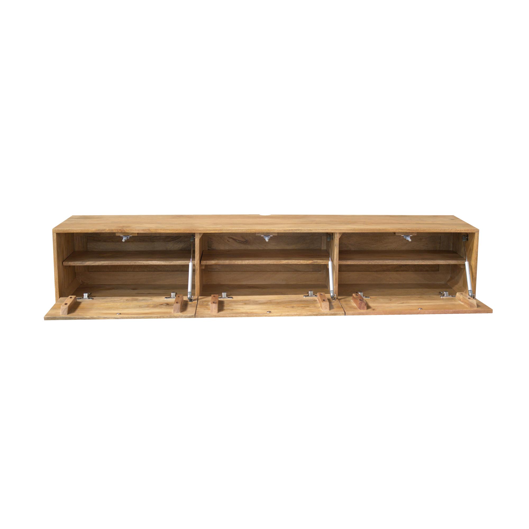 Starfurn Zwevend tv meubel Vision Licht Mangohout 160 cm