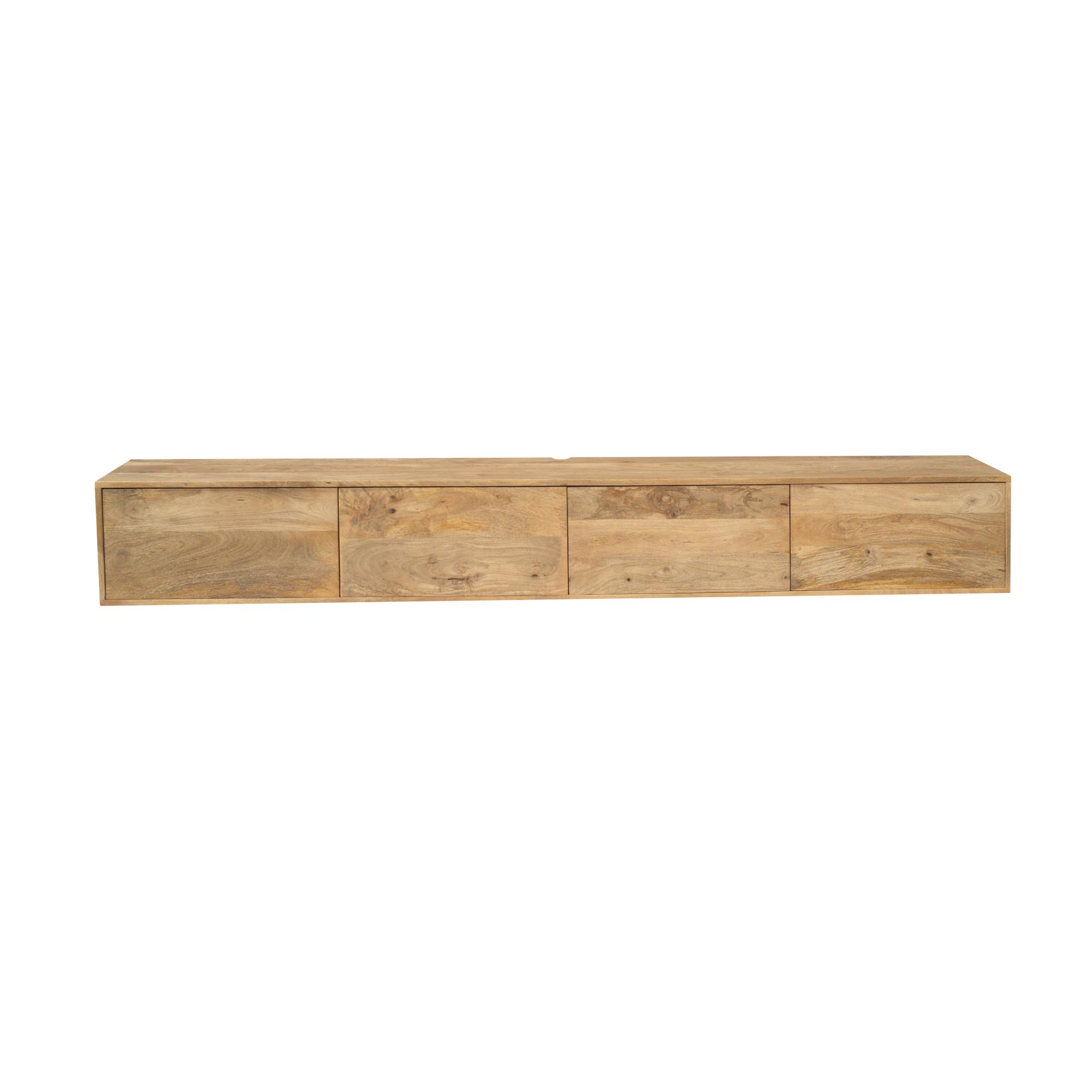 Starfurn Zwevend tv meubel Vision Licht Mangohout 240 cm