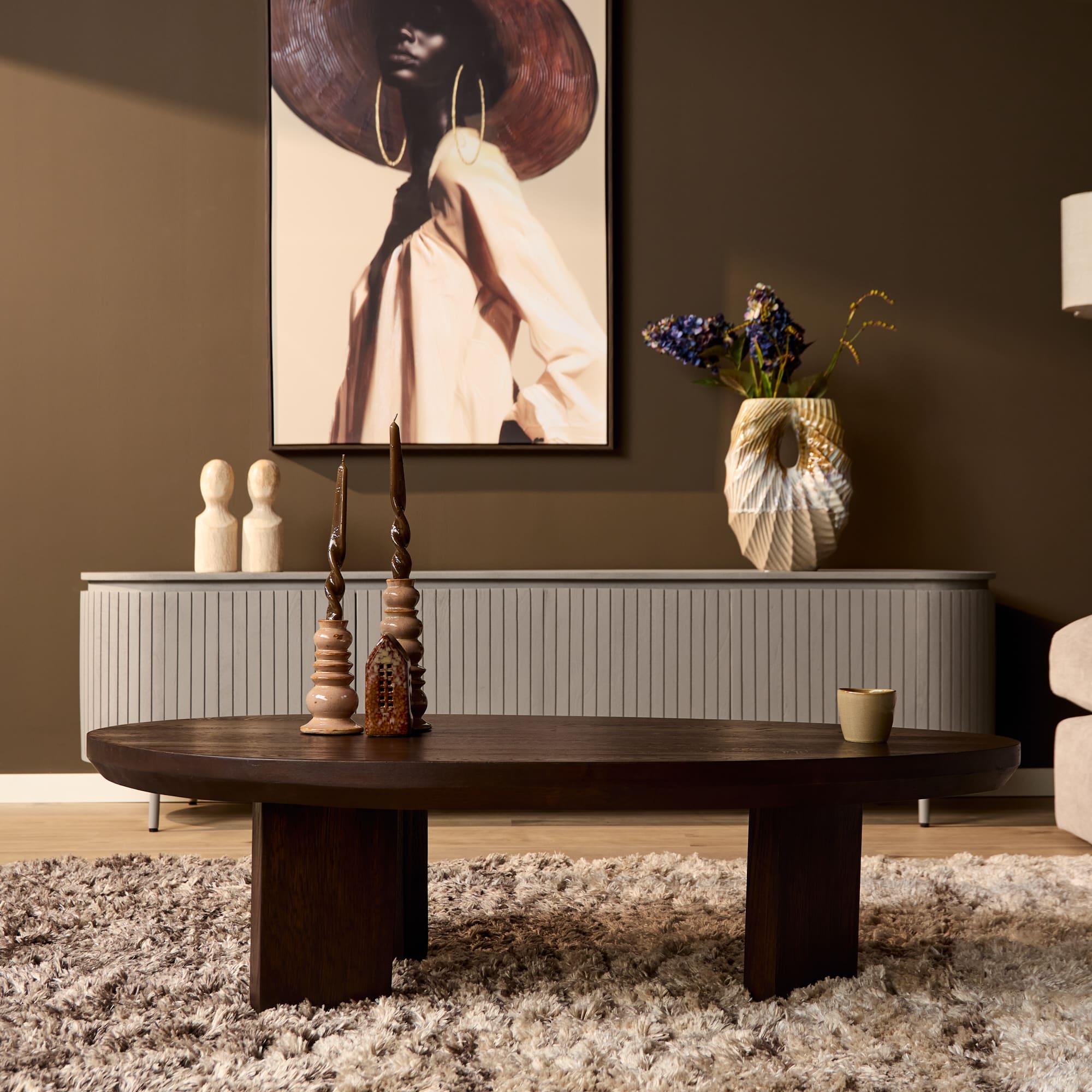 Starfurn Salontafel Zillah Bruin Eikenhout 130 cm