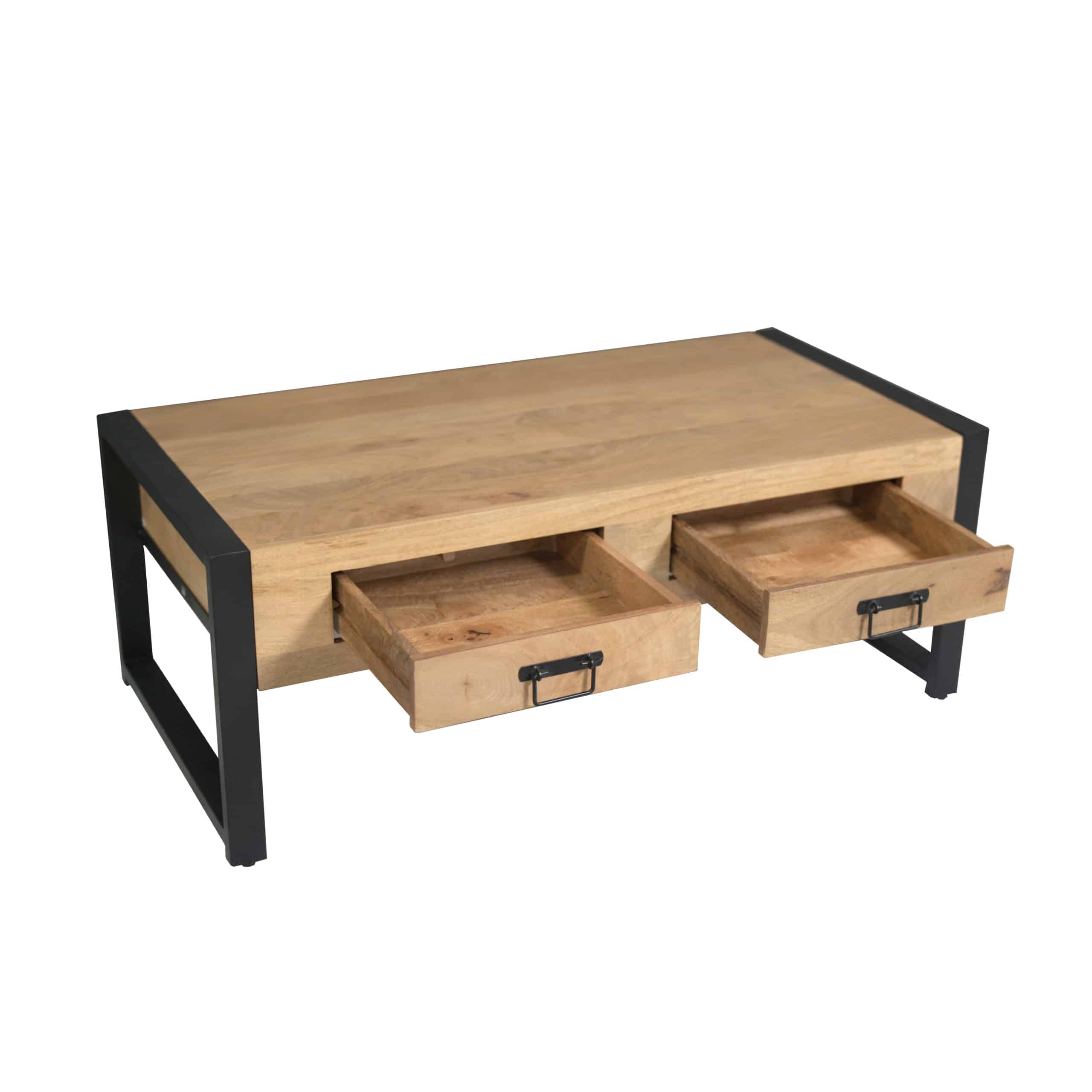 Starfurn Salontafel Britt met twee lades Naturel Mangohout 120 cm