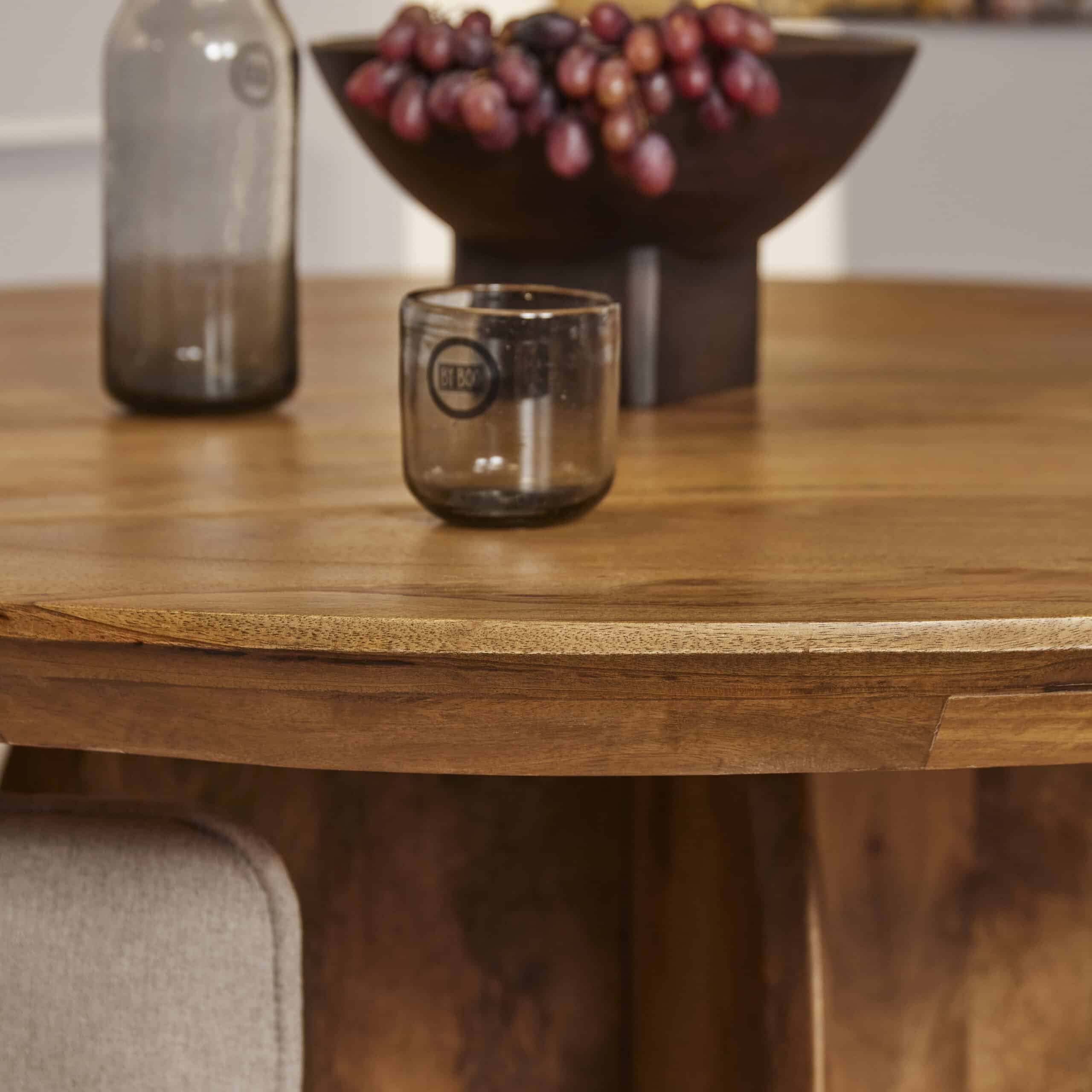 Starfurn Ronde eettafel Tense Naturel Mangohout 130 cm