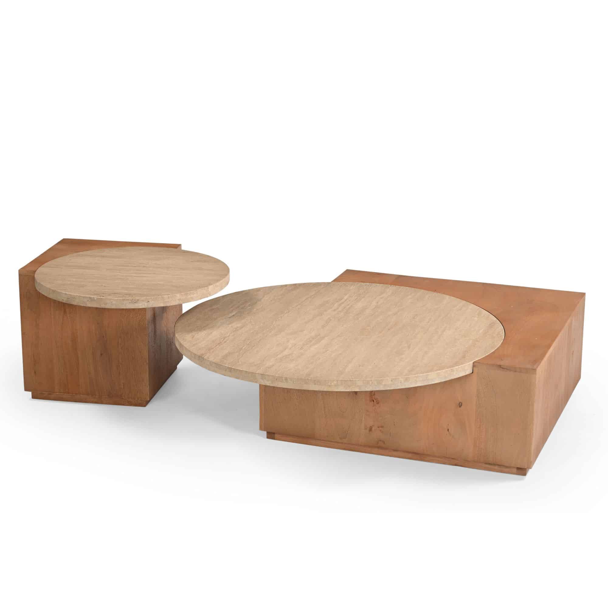Starfurn Bijzettafel Numa Naturel Travertin 60 cm