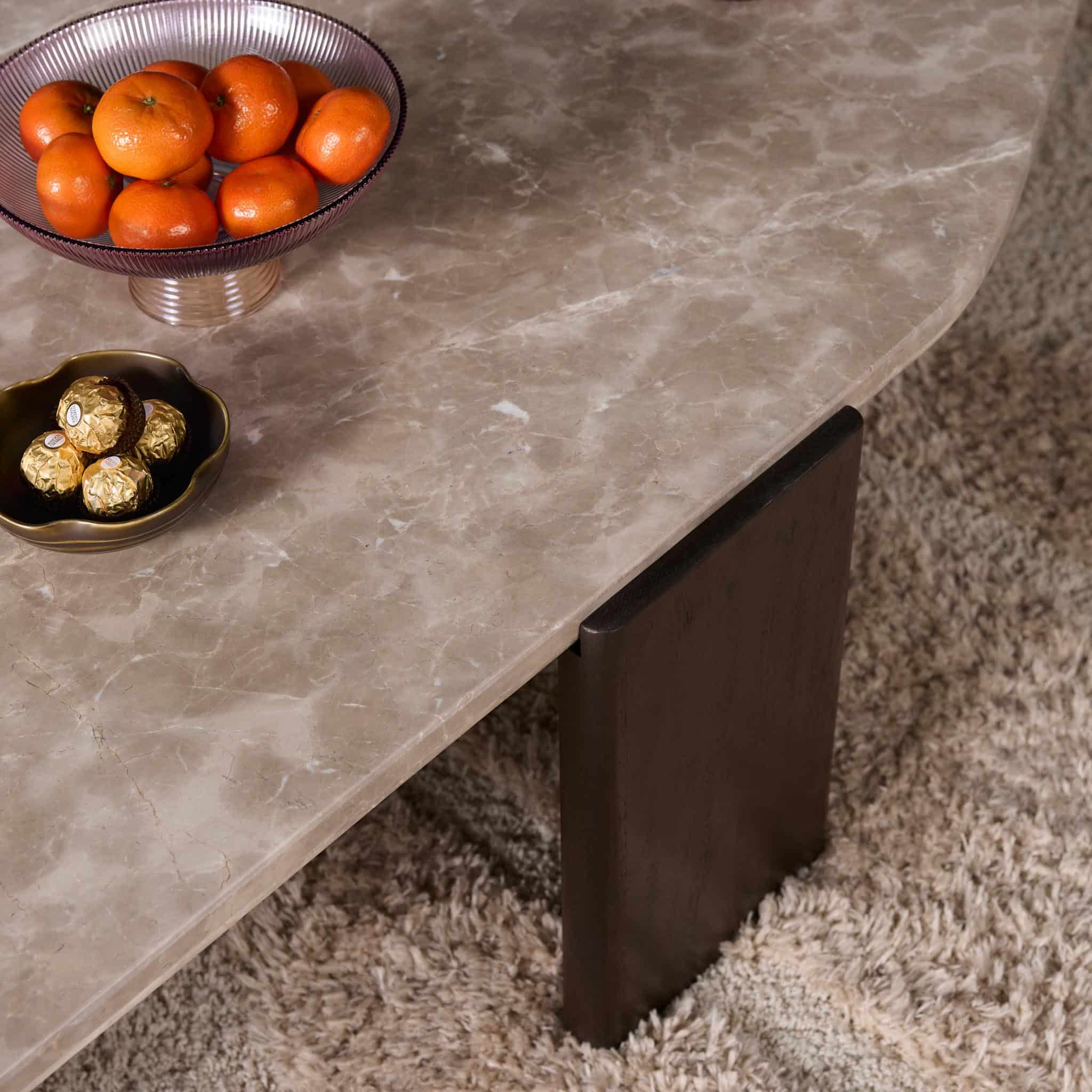 Starfurn Salontafel Maeve Bruin Marmer 128 cm