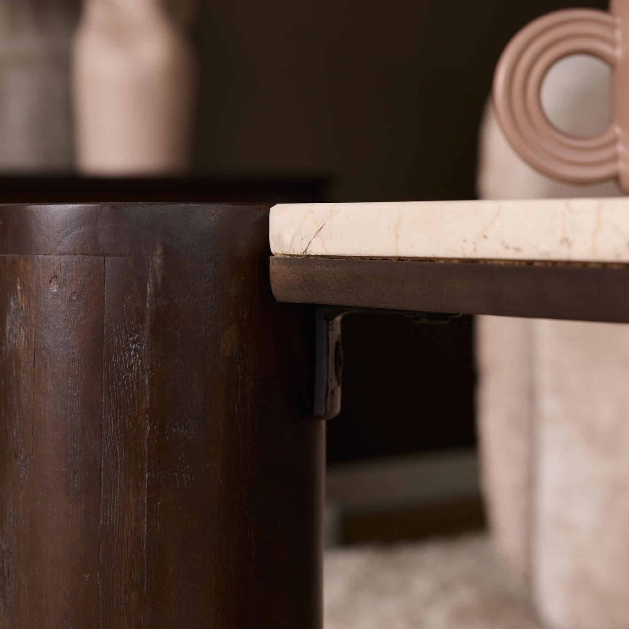 Starfurn Bijzettafel Maeve Bruin Marmer 57 cm