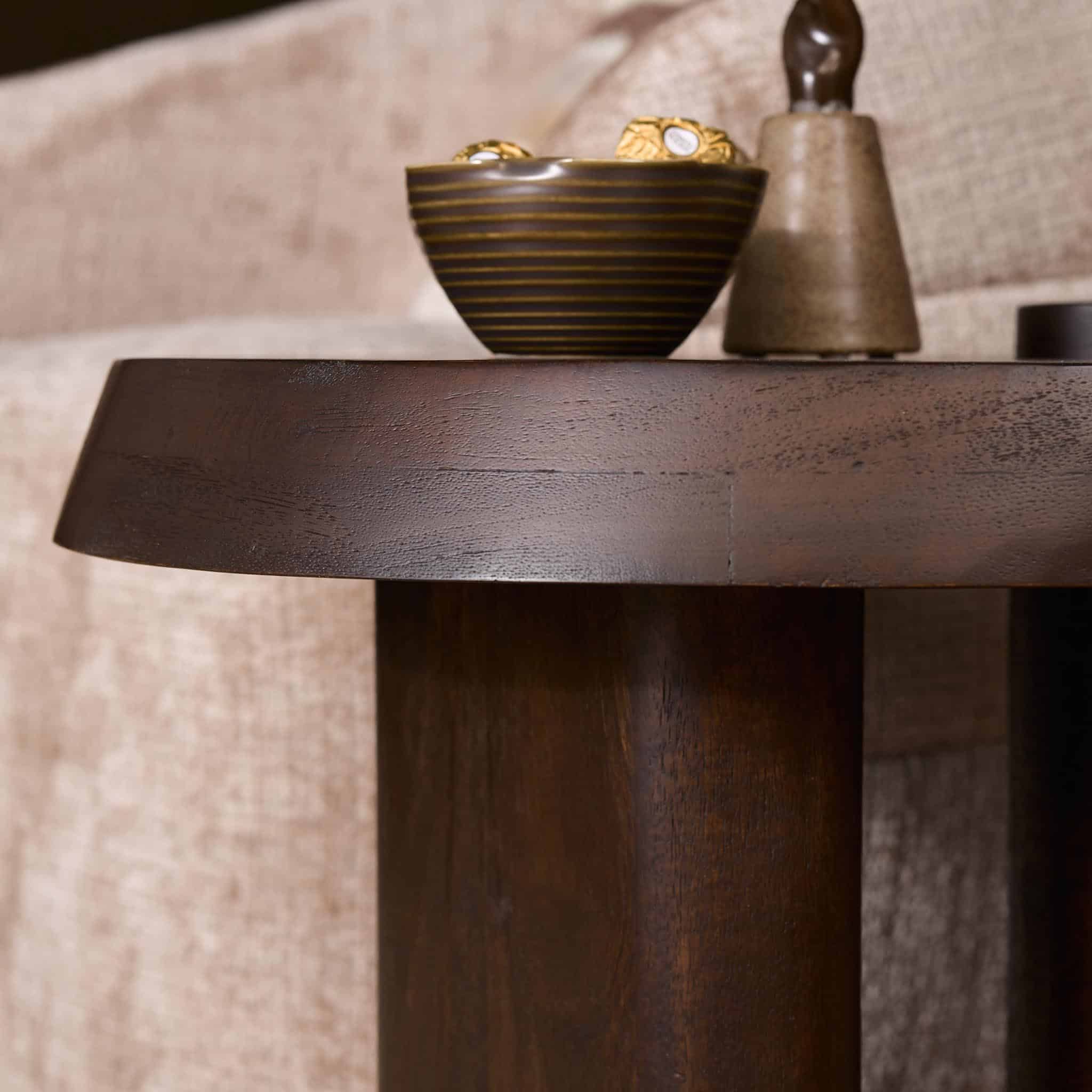 Starfurn Bijzettafel Rava Bruin Mangohout 50 cm