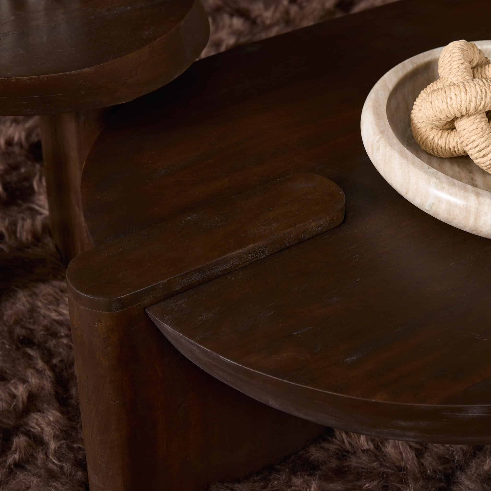 Starfurn Bijzettafel Rava Bruin Mangohout 50 cm
