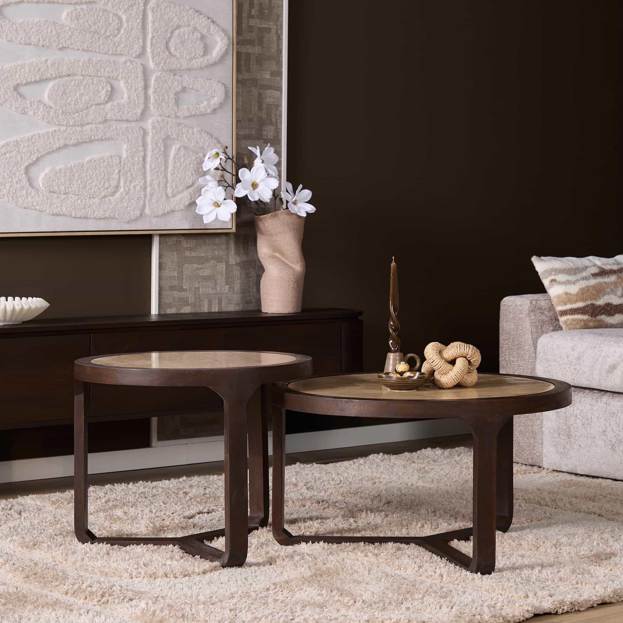 Starfurn Salontafel Morris Bruin Travertin 75 cm