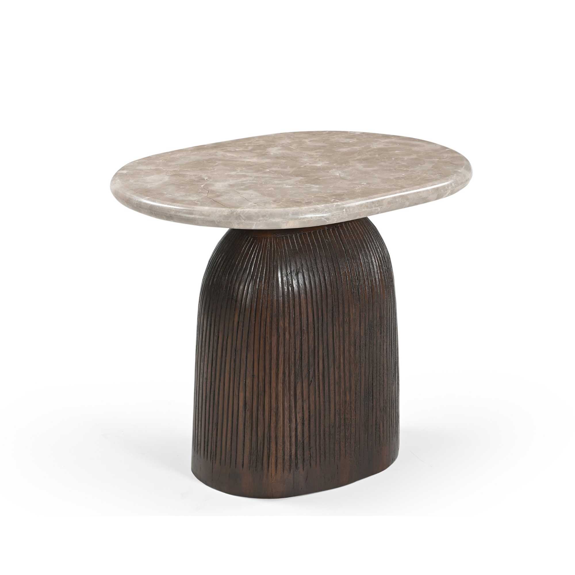 Starfurn Bijzettafel Noel Bruin Marmer 60 cm