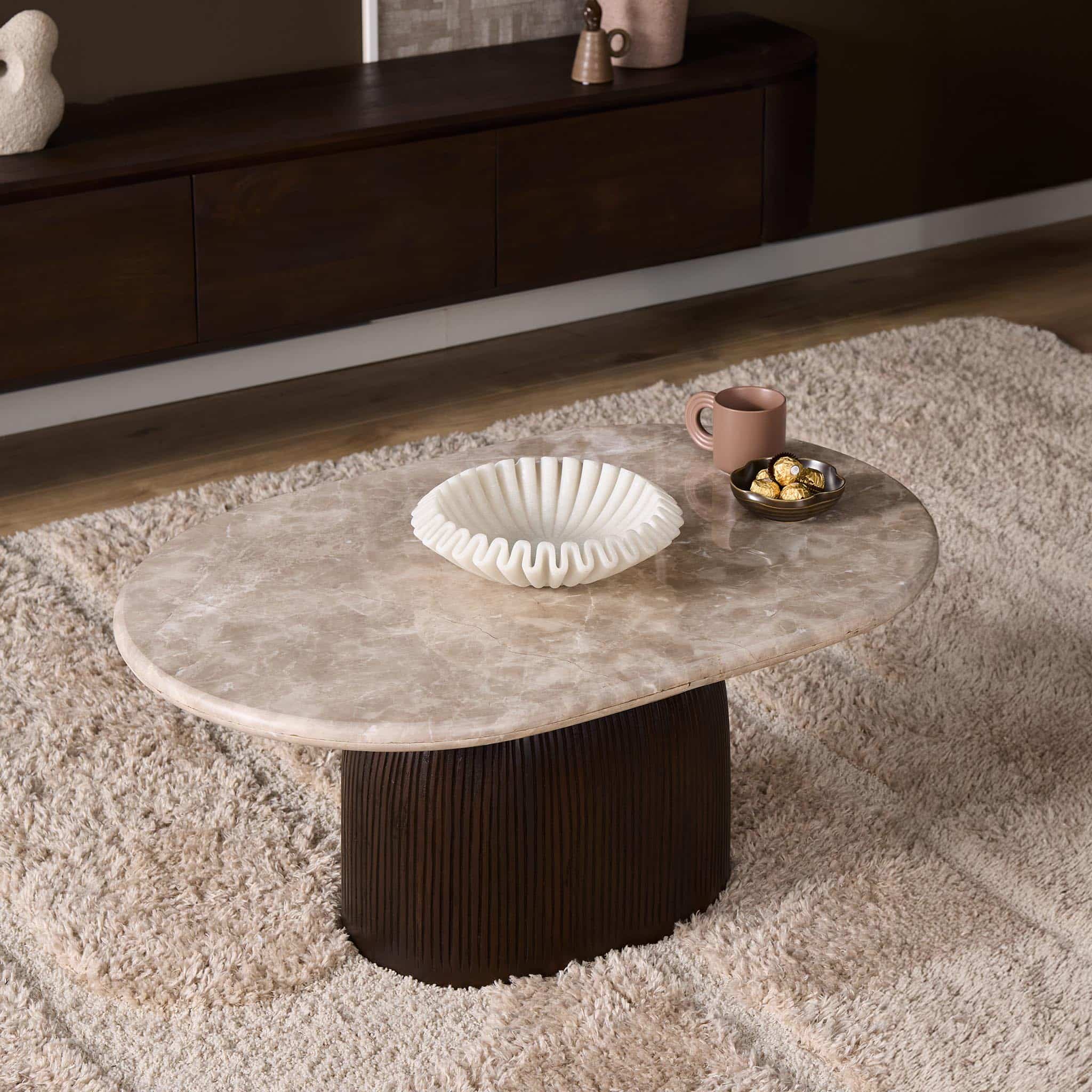 Starfurn Salontafel Noel Bruin Marmer 90 cm