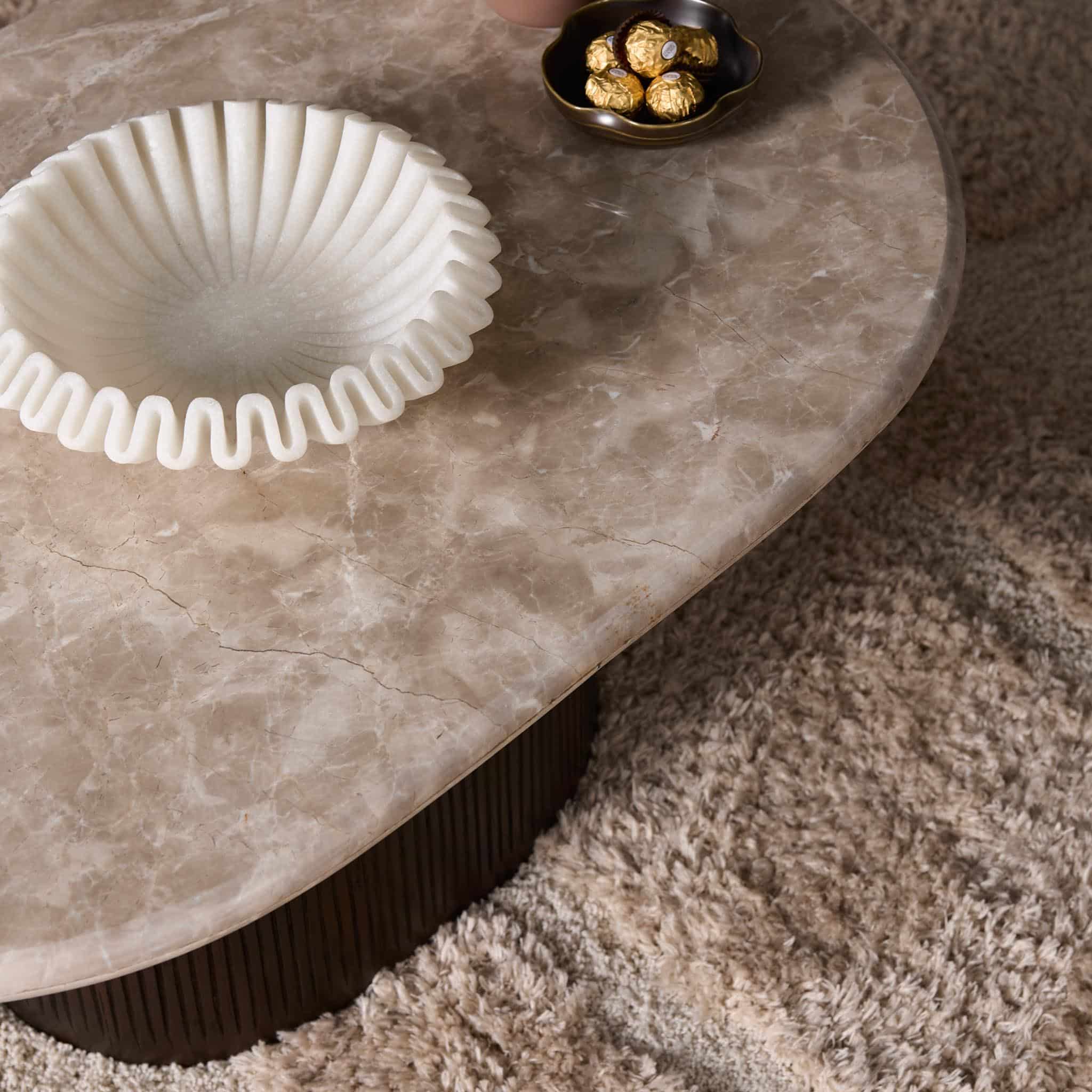 Starfurn Salontafel Noel Bruin Marmer 90 cm