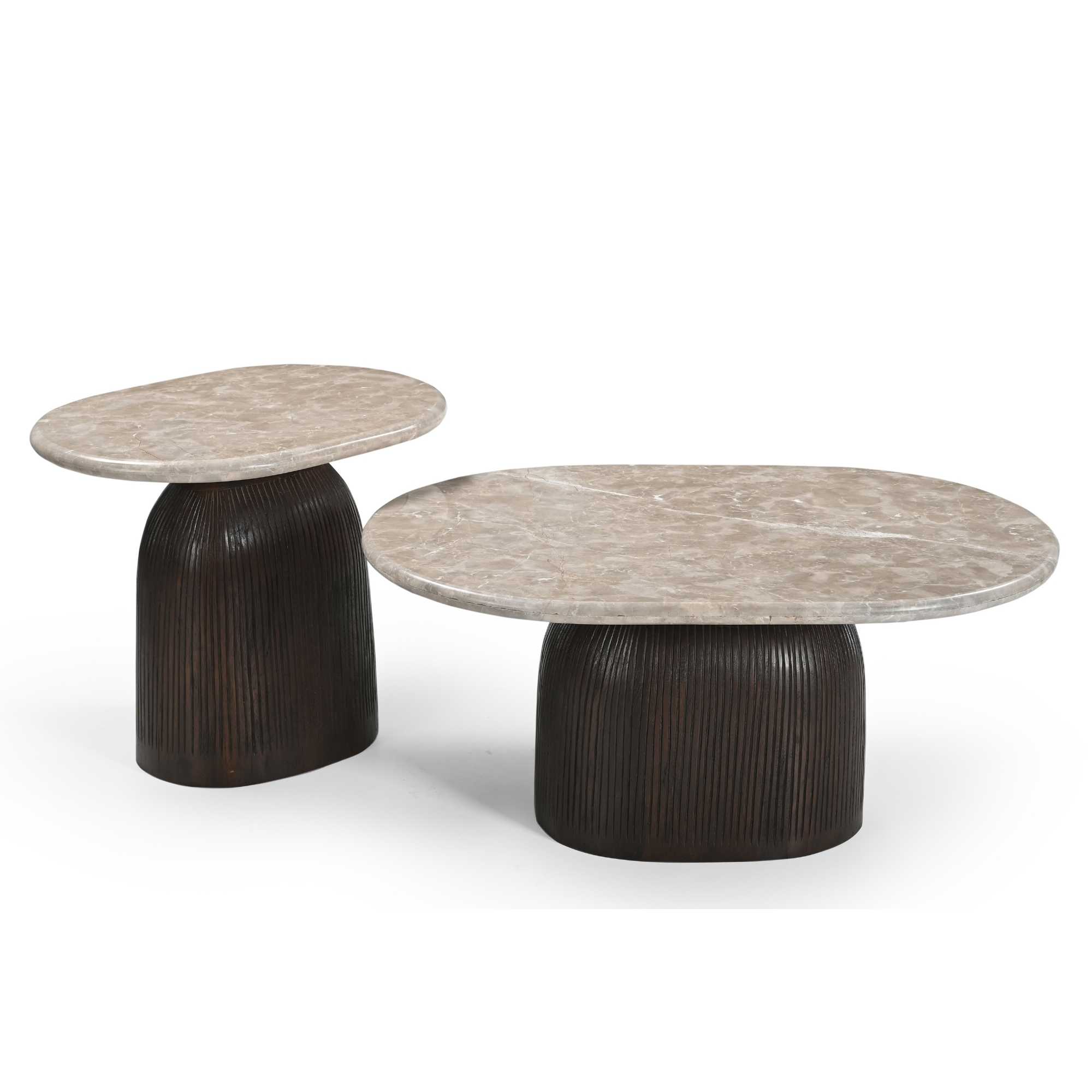 Starfurn Bijzettafel Noel Bruin Marmer 60 cm