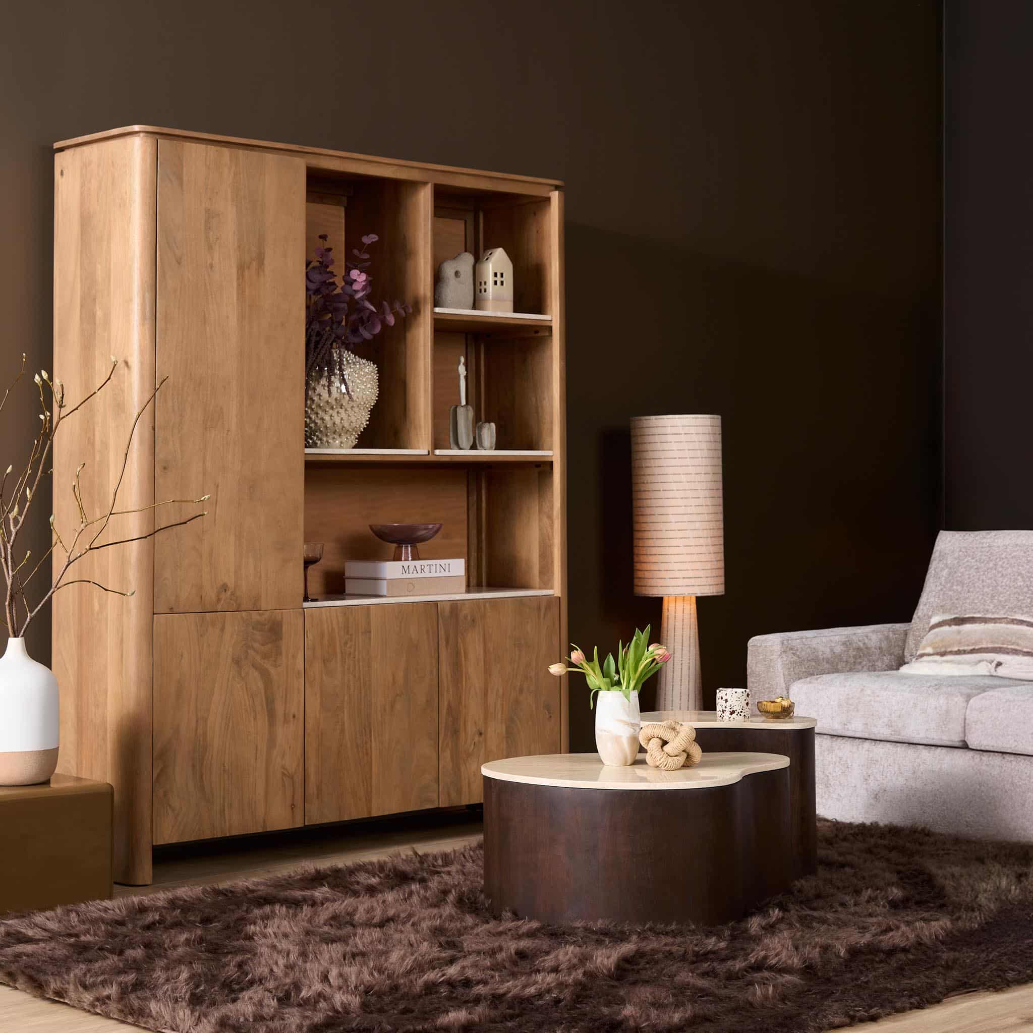 Starfurn Salontafel Nomi Bruin Marmer 70 cm