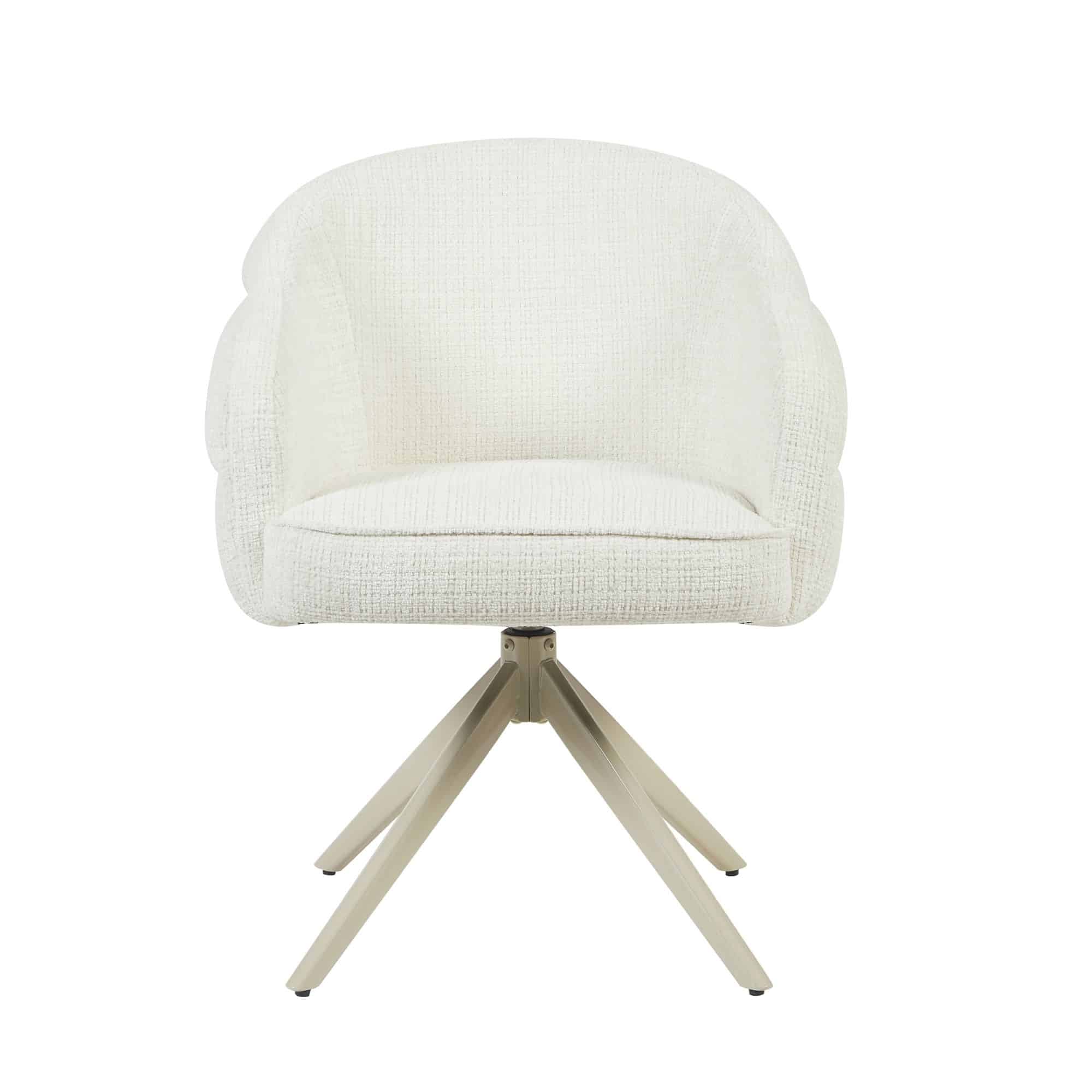 Starfurn Draaibare eetkamerstoel Bella Off White Poot Zand