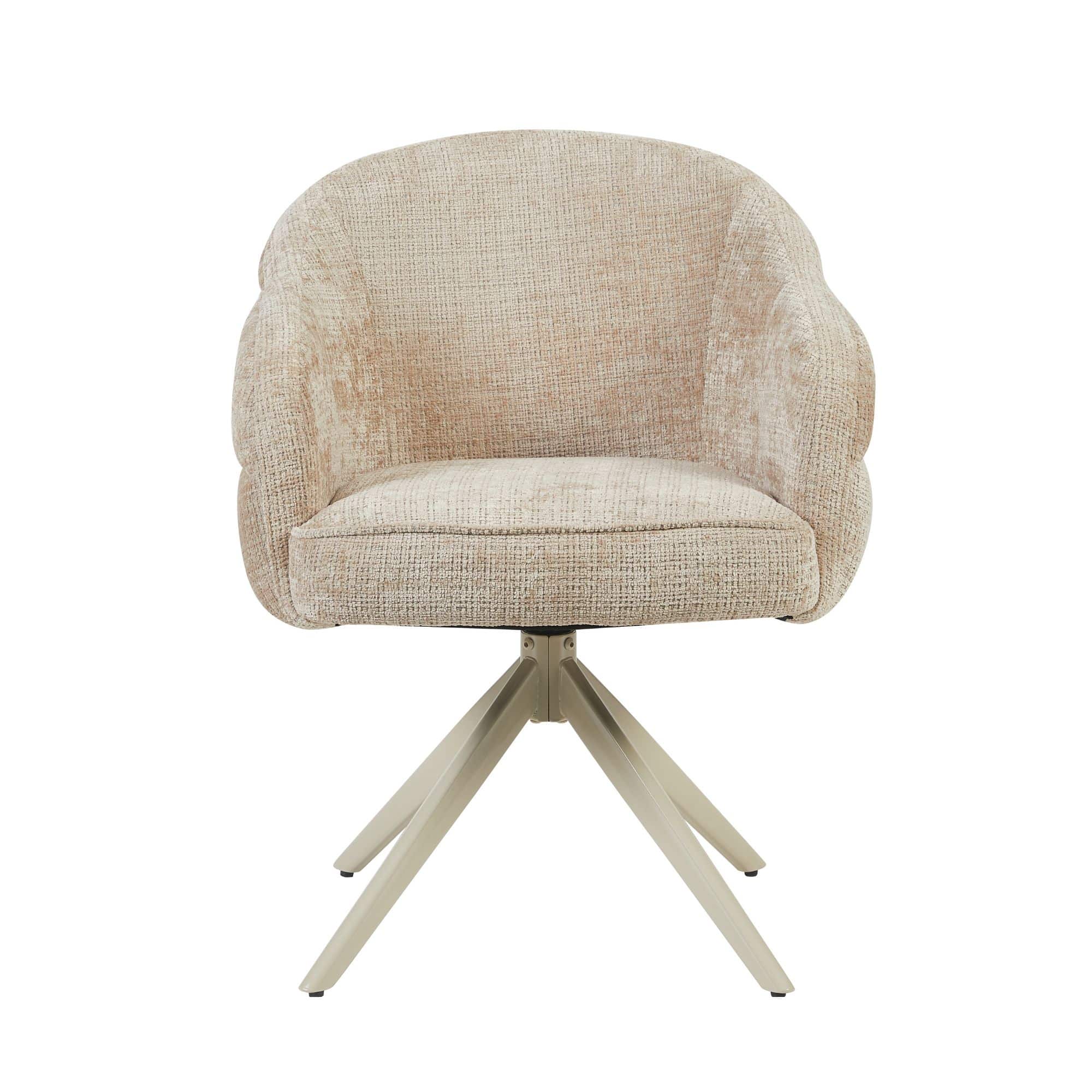 Starfurn Draaibare eetkamerstoel Bella Beige Poot Zand