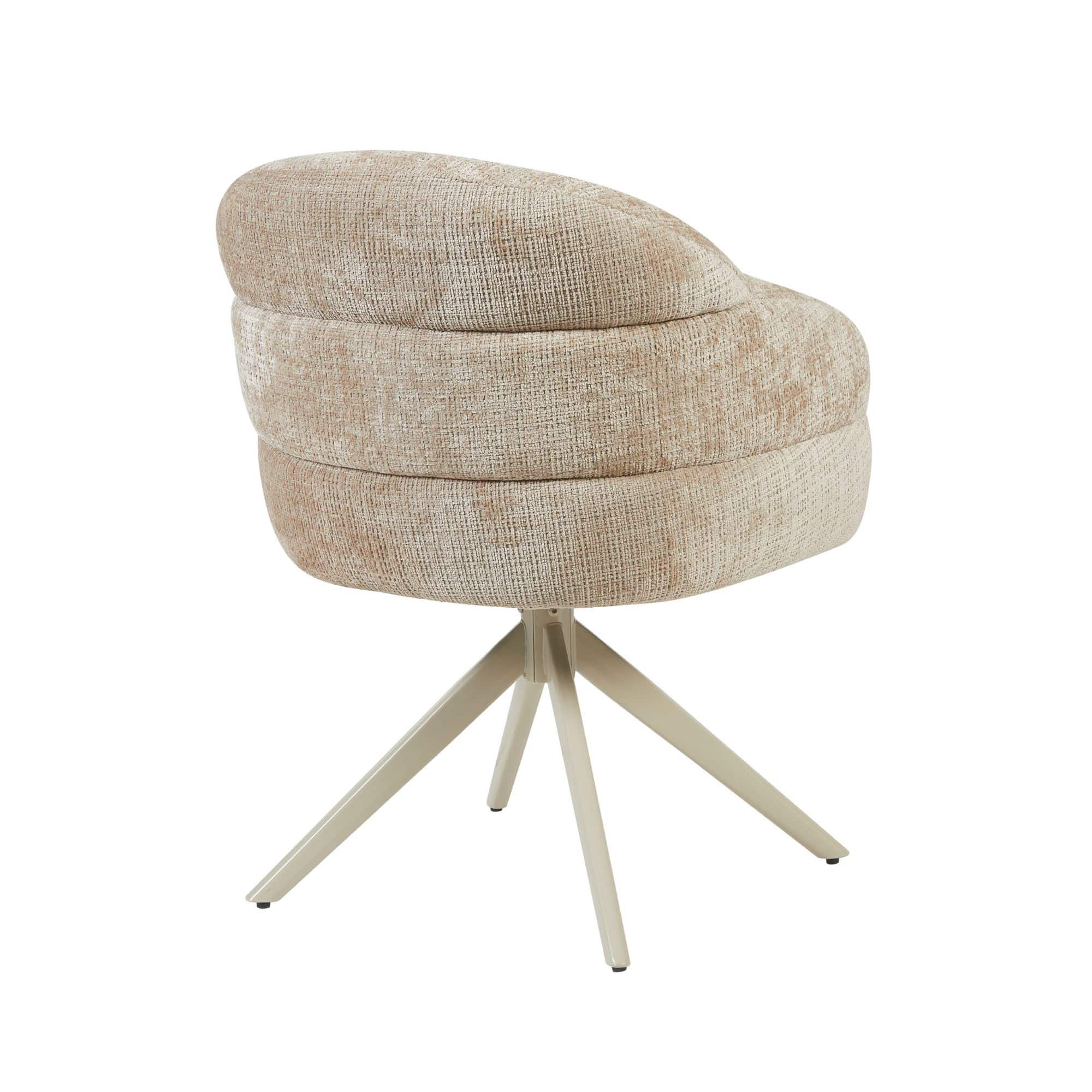 Starfurn Draaibare eetkamerstoel Bella Beige Poot Zand
