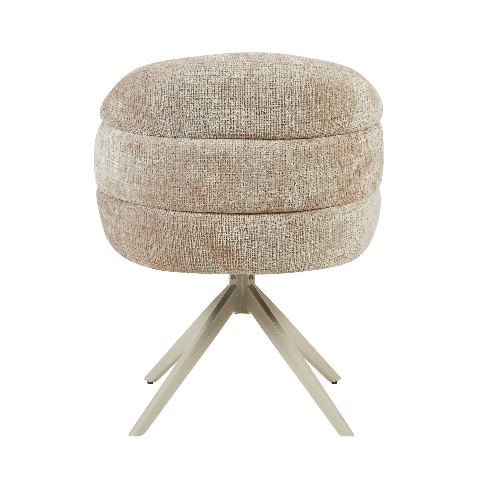 Starfurn Draaibare eetkamerstoel Bella Beige Poot Zand