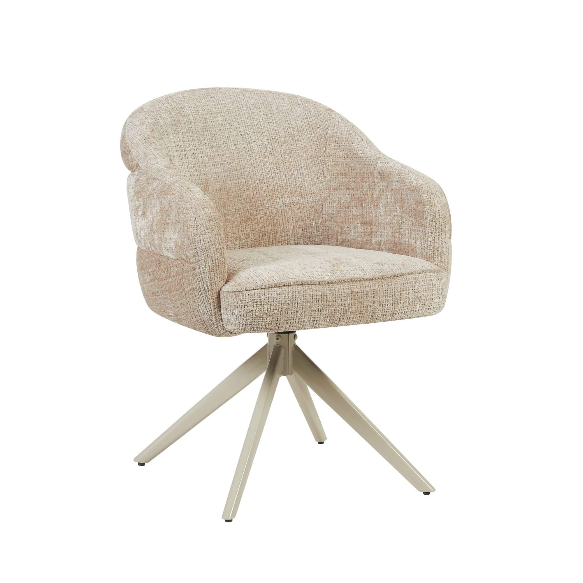 Starfurn Draaibare eetkamerstoel Bella Beige Poot Zand