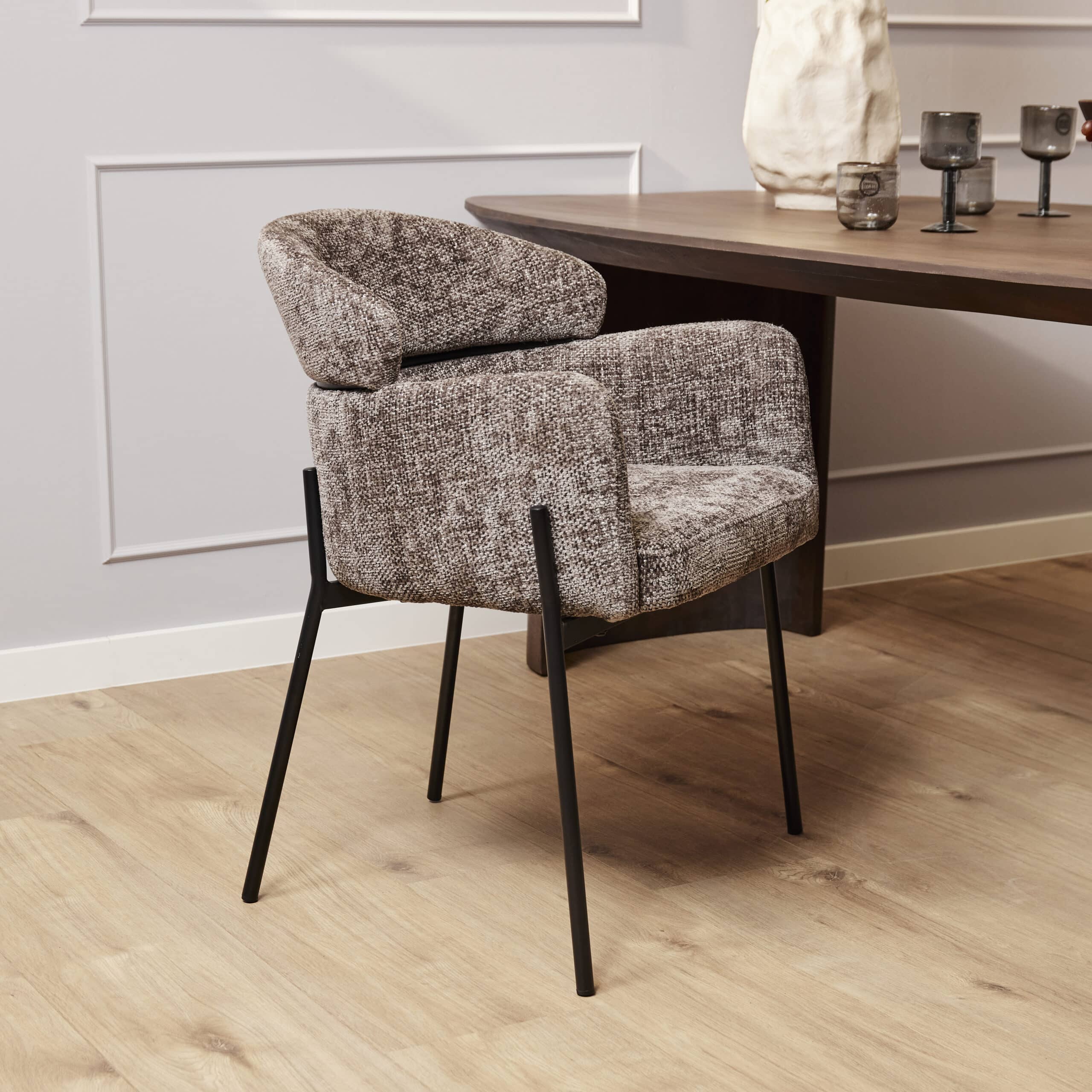 Starfurn Eetkamerstoel Otis | Grey | Met armleuning