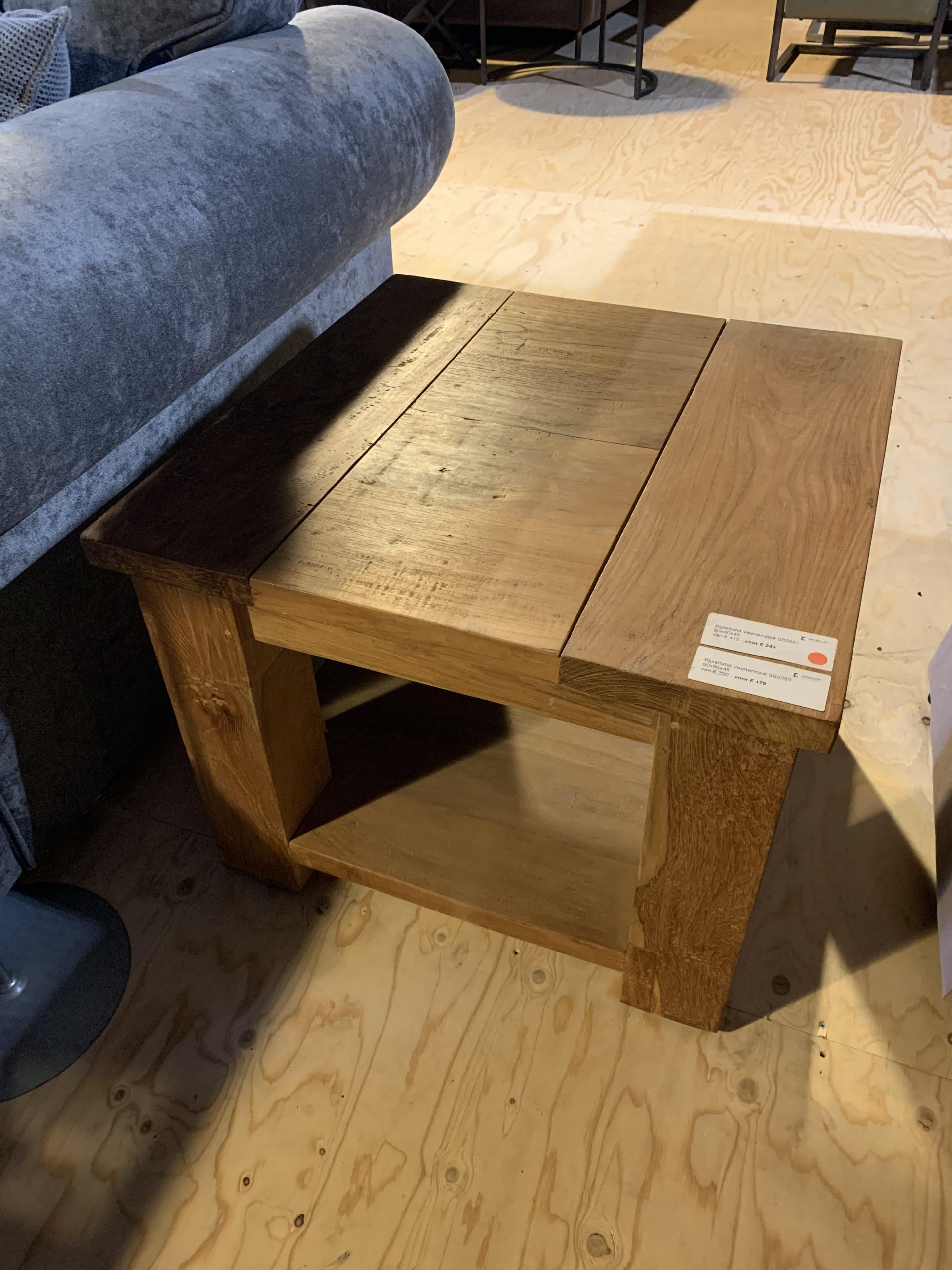 SHOWMODEL Tower Living bijzettafel Veenendaal met onderblad teak