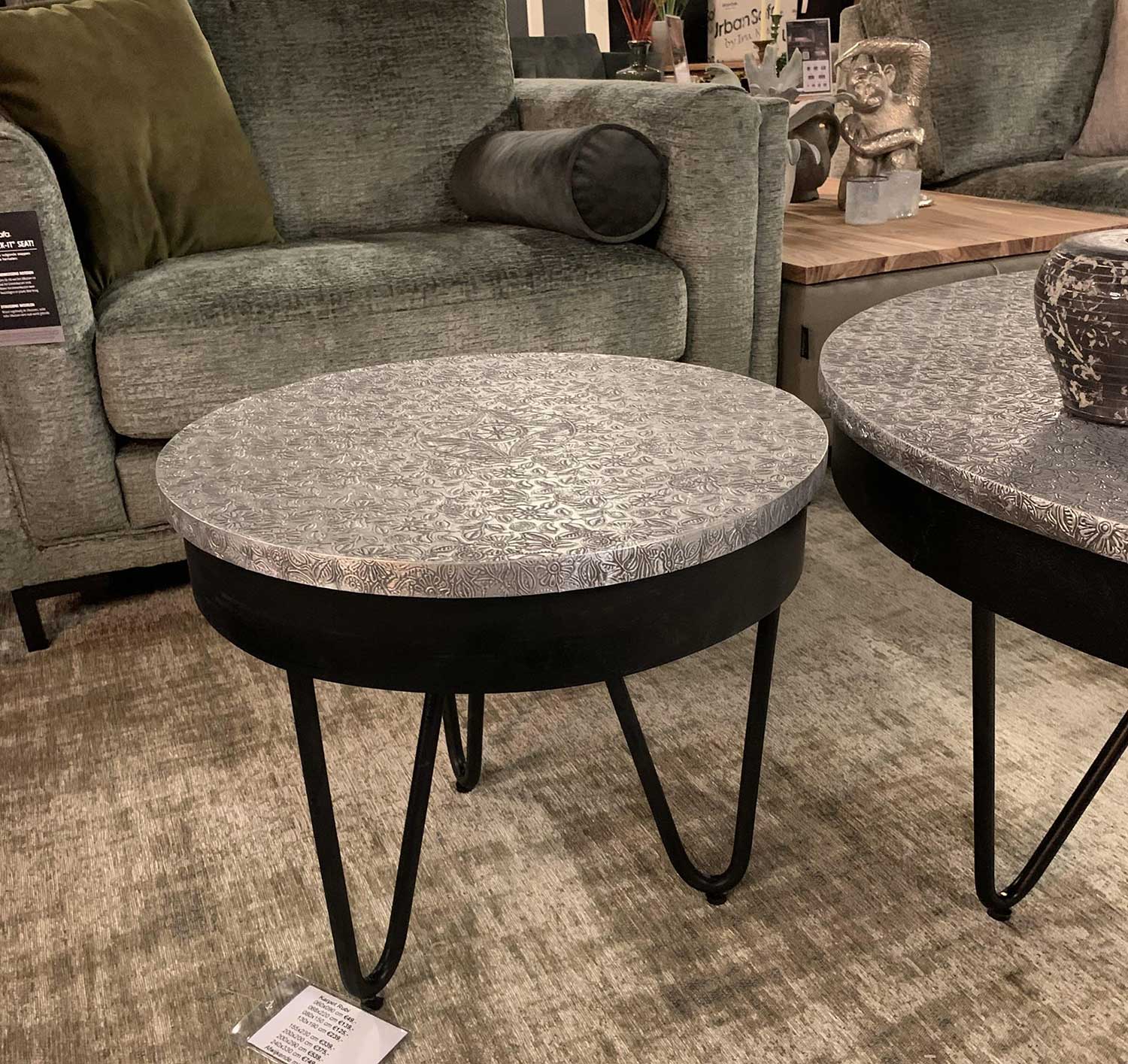 SHOWMODEL UrbanSofa salontafel Andalusie 50 cm silver