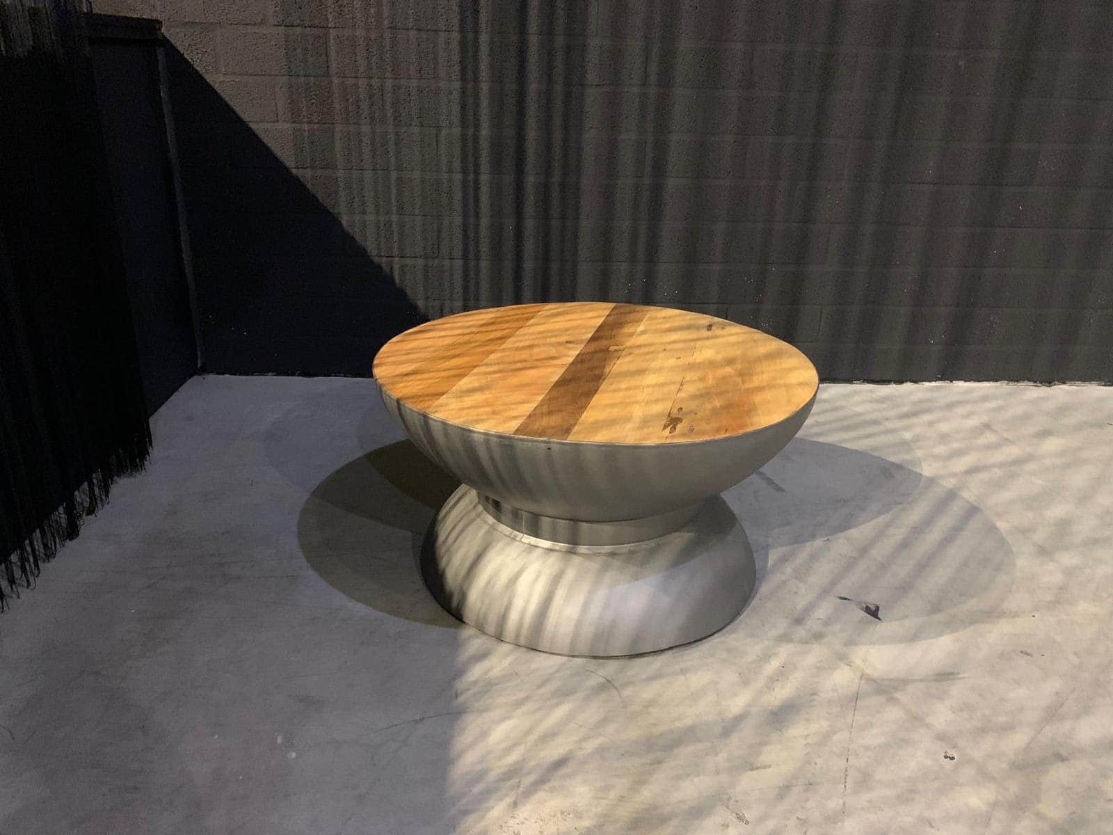 SHOWMODEL salontafel rond 60 cm houten blad