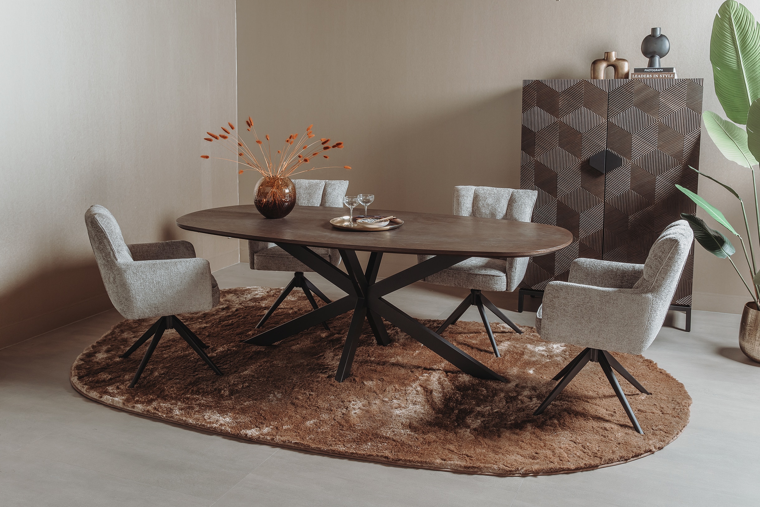 Tower Living eettafel San Marino 180x100x77 cm eiken