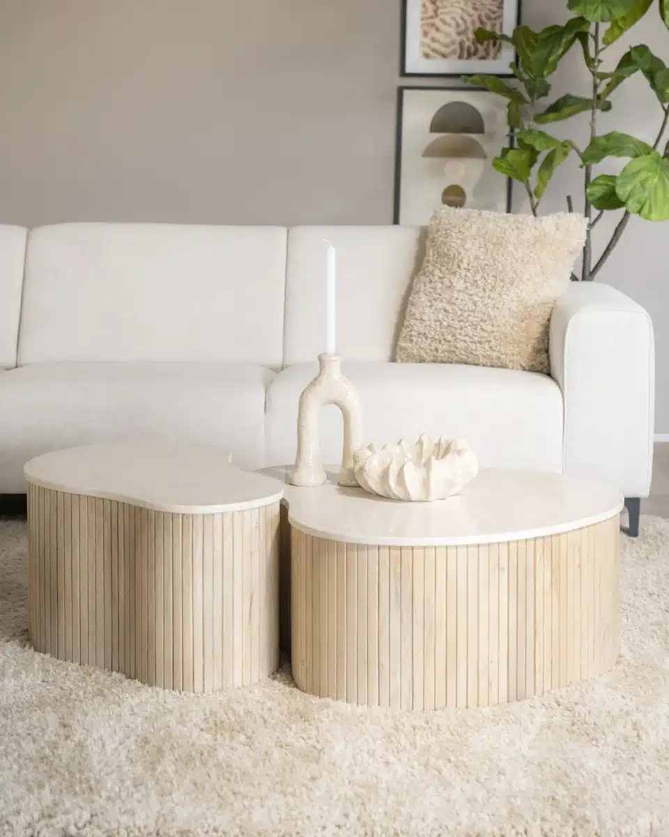 Eleonora salontafel Kira small 70x47x38 cm marmer