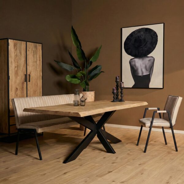 Starfurn Boomstamtafel Dakota Naturel Mangohout 220 cm