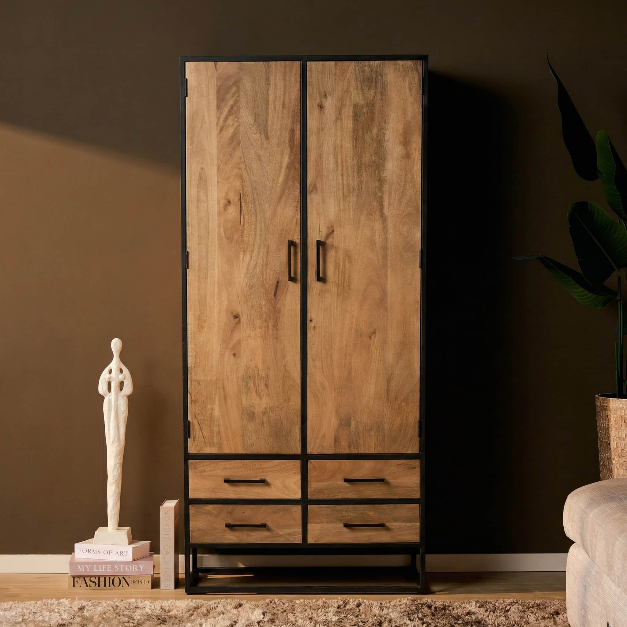 Starfurn Kabinet Dakota Naturel Mangohout 90 cm