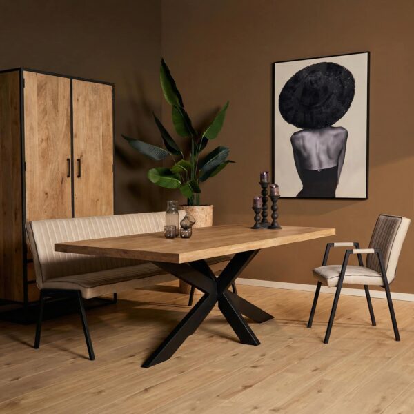 Starfurn Rechthoekige eettafel Dakota Naturel Mangohout 300 cm