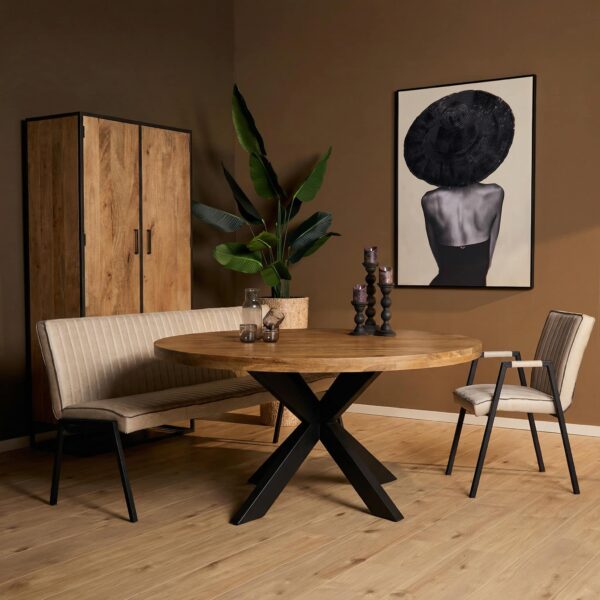 Starfurn Ronde eettafel Dakota Naturel Mangohout 110 cm