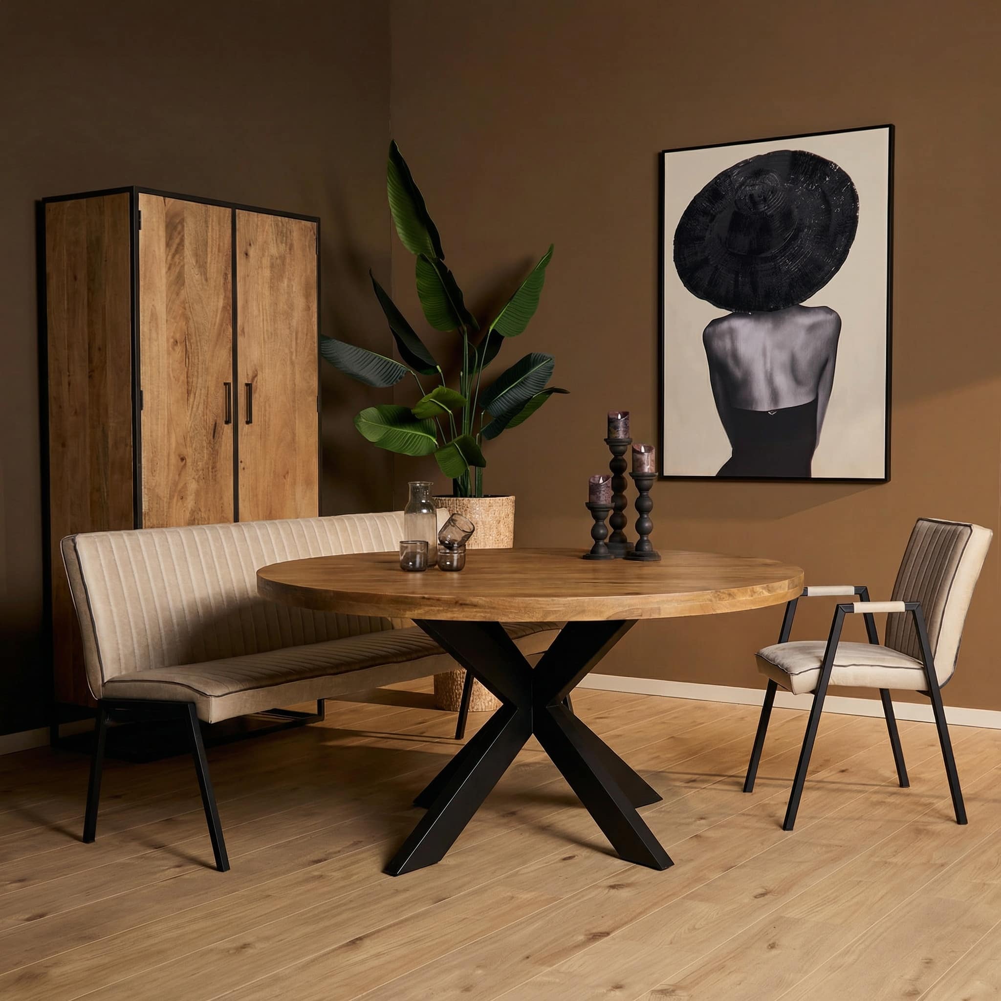 Starfurn Ronde eettafel Dakota Naturel Mangohout 120 cm