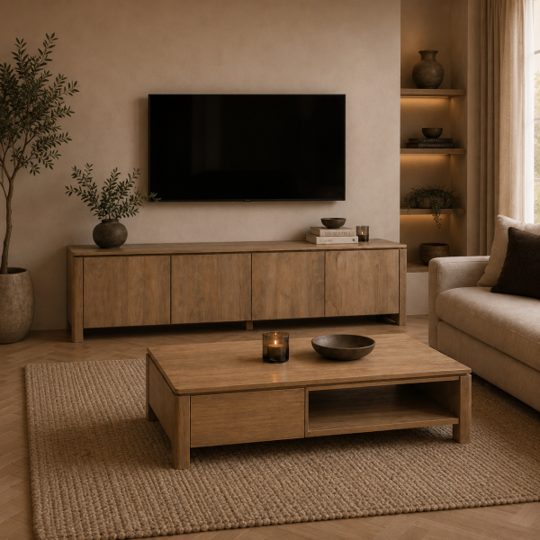 Starfurn Tv meubel Dallas Naturel Mangohout 210 cm