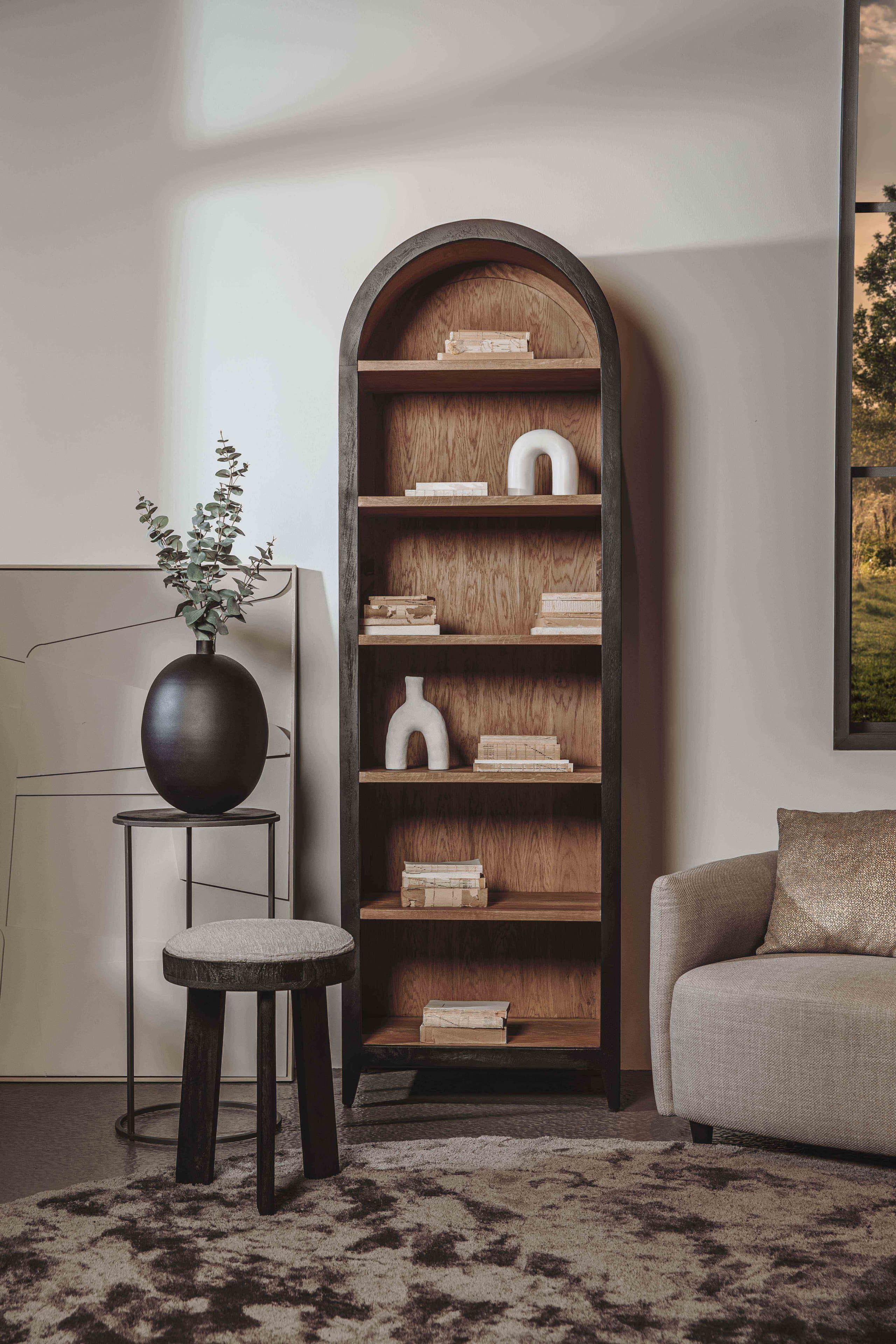 Tower Living boekenkast Rotondi 70x45x220 cm mangohout