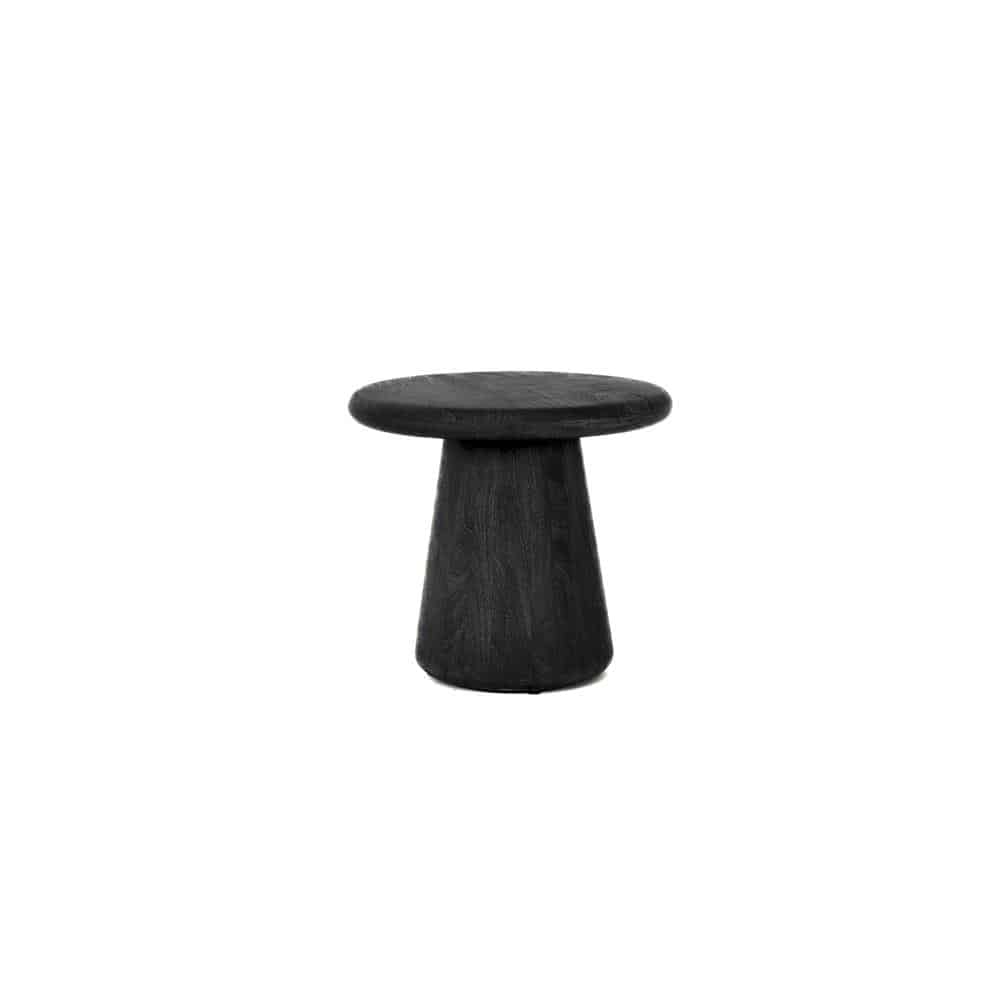Tower Living bijzettafel Asti 60x60x45 cm rond mangohout zwart