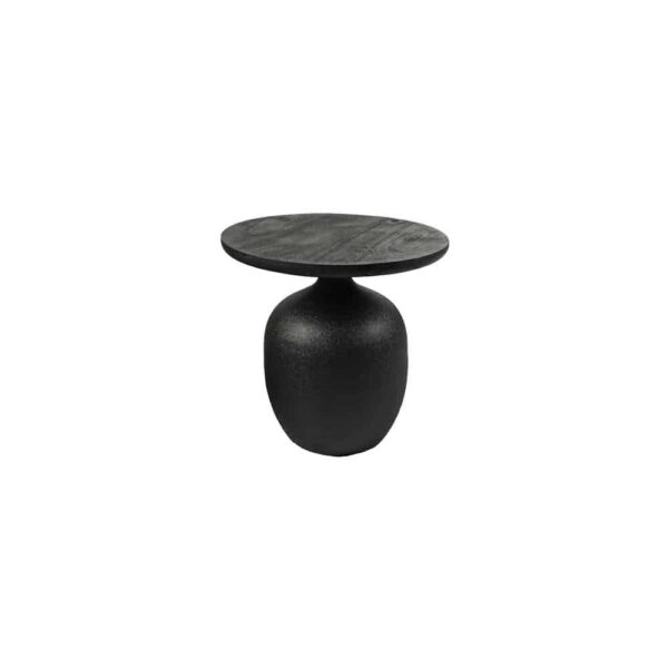 Tower Living bijzettafel Vigo 45x45x43 cm mangohout zwart