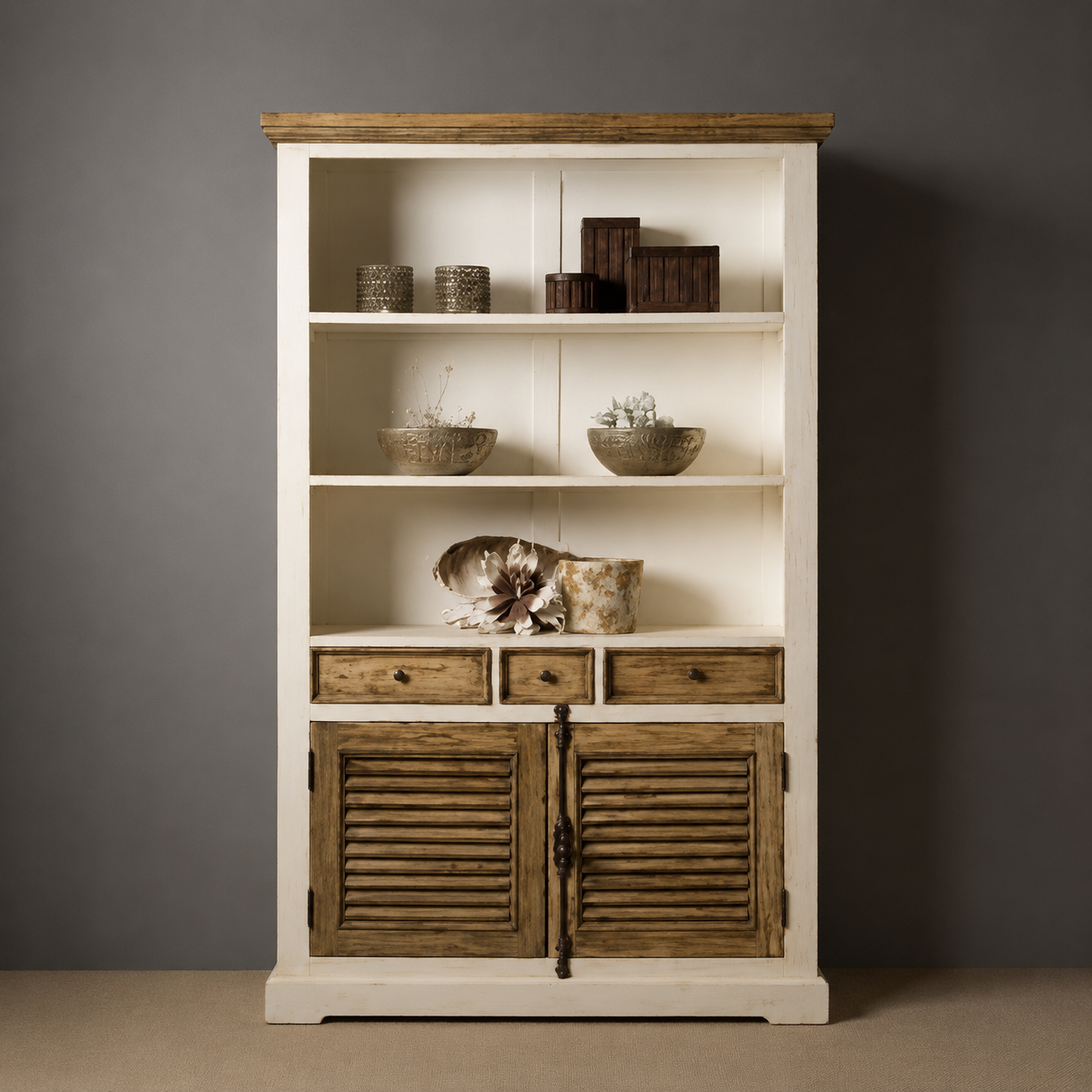 Tower Living boekenkast Amanda 120x35x190 cm grenen
