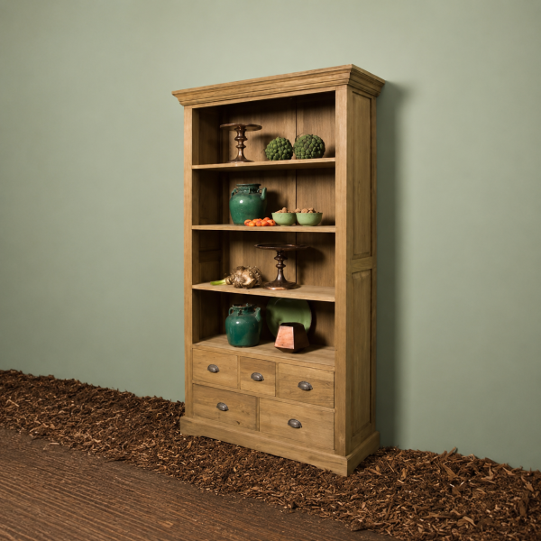 Tower Living boekenkast Bologna 111x40x191 cm teak