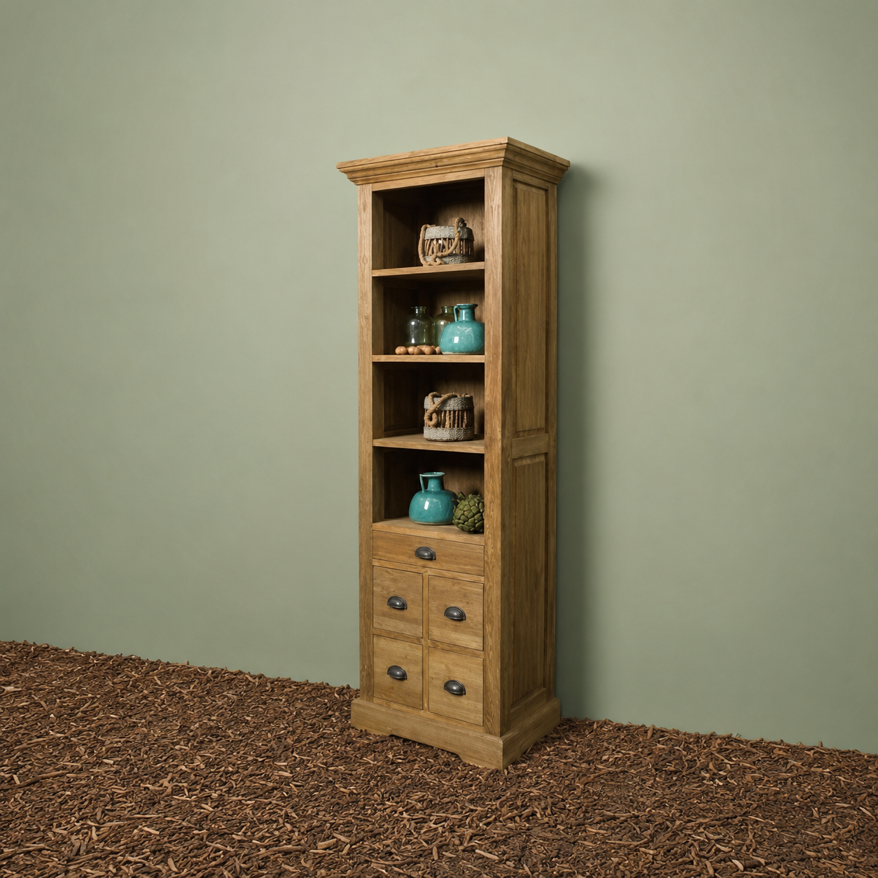 Tower Living boekenkast Bologna 66x50x191 cm teak